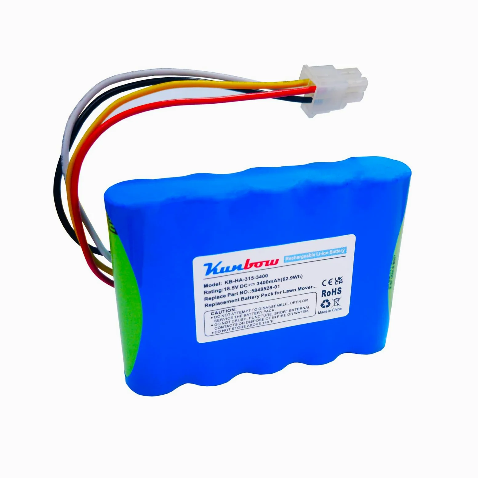 Batería de repuesto para robot cortacésped Husqvarna Automower 310,315,5848228-01,5848228-02,5848528-01, 5895862-01, compatible con Gardena Sileno R100Li, R130Li, R166 0Li césped rojo Bot.