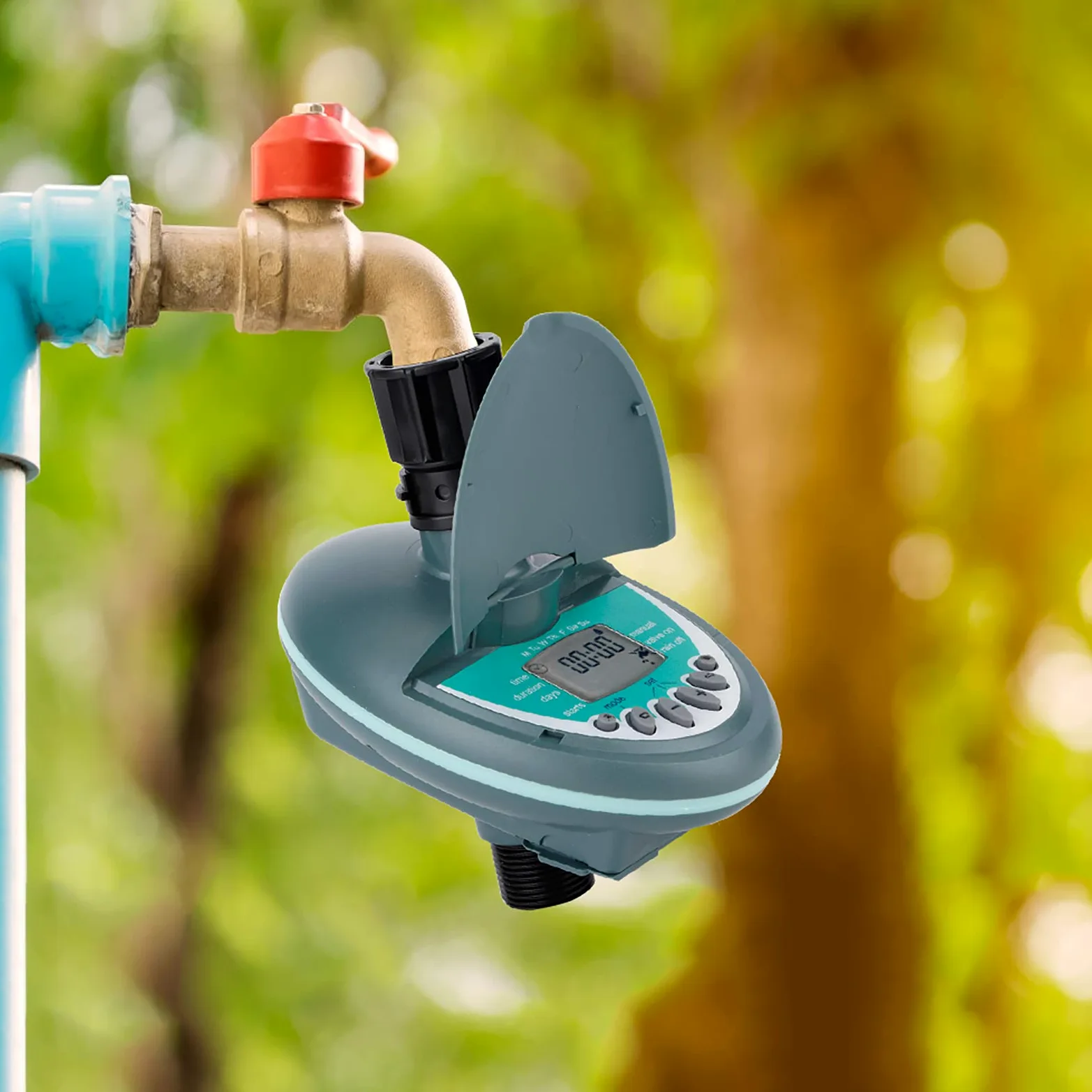 Jeanoko Controlador de Riego Automático Galcon 16 × 11 × 10 G3 4 Pulgadas Rosca Macho Hembra Controlador de Riego Inteligente Temporizador de Agua Automático Controlador de Riego