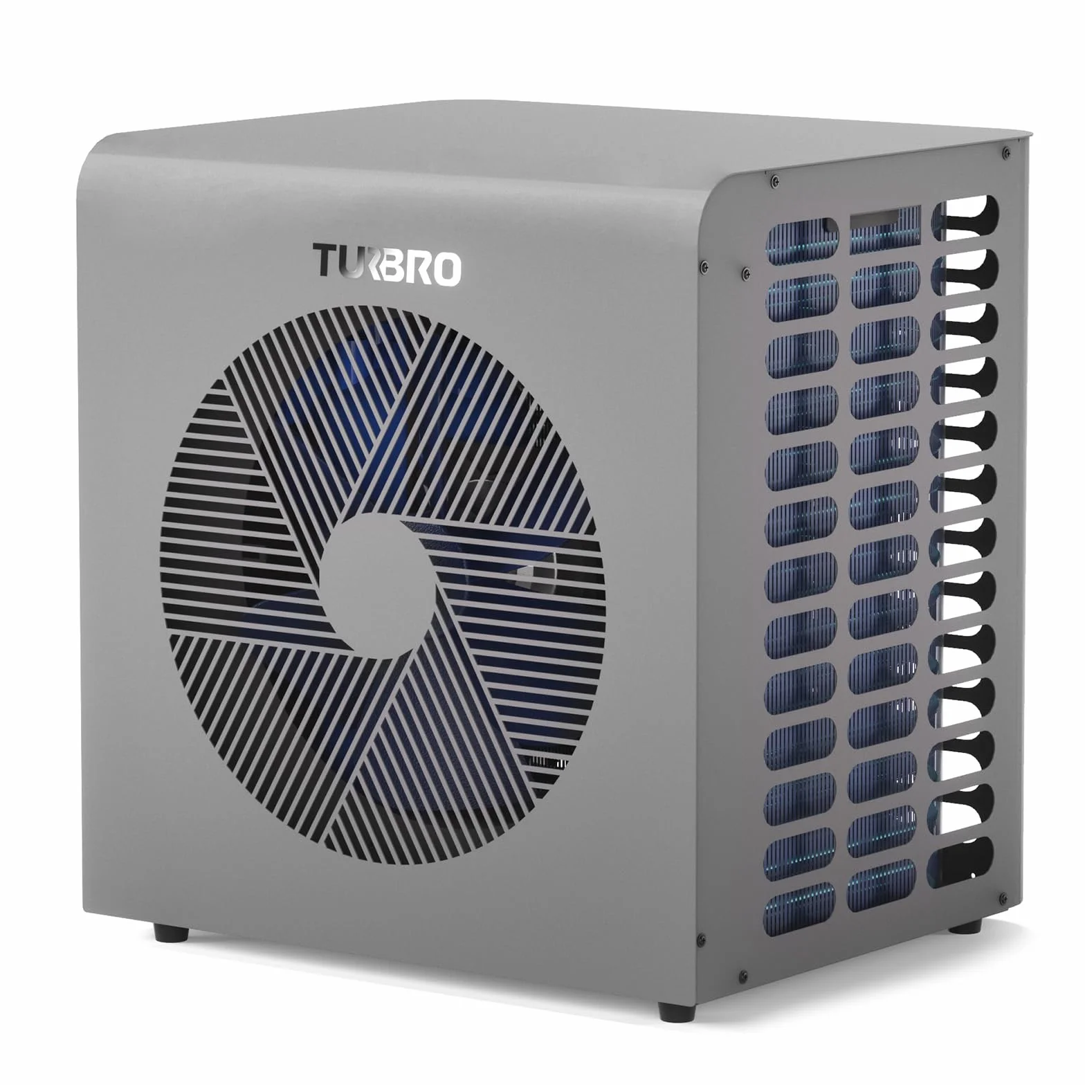TURBRO Bomba de Calor para Piscinas Desmontables y Spas, hasta 20 m³, Intercambiador de Titanio, 6000 W | Calefacción y Refrigeración, COP de Hasta 9.38, Compresor DC Inverter, Válvula de 4 Vías, Protección IPX4, Fácil Instalación