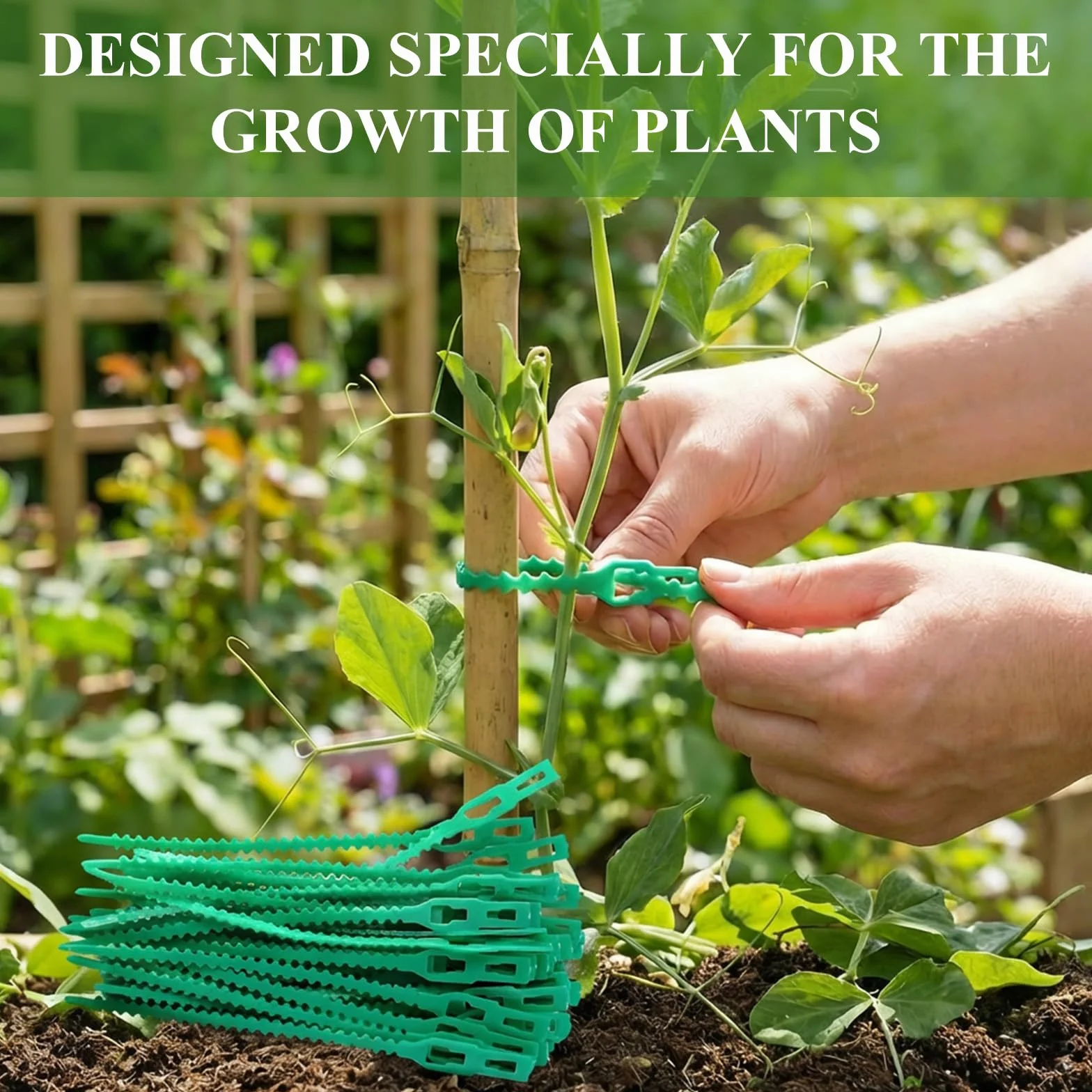 Bridas para Plantas Verde, Ajustable Lazos de Plantas, Flexible Corbata de Planta Lazos de Plantas, Multifuncional lazos de Jardinería para Cuidado del Crecimiento de Plantas Jardín (200 Piezas)
