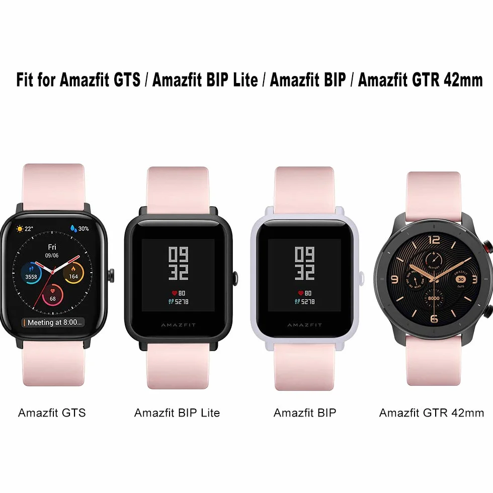 YASPARK Correa para Amazfit GTS Pulsera 20mm Silicona Suave Reemplazar Banda para Amazfit GTR 42mm GTS 2 GTS 2 Mini GTS 2e GTS 3 Bip Bip Lite Bip S Bip U Bip U Pro