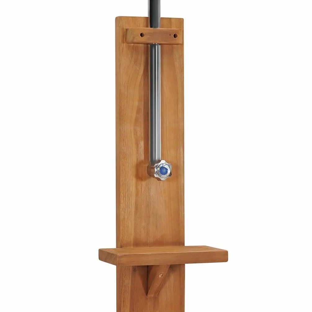 VidaXL Ducha de jardín 75x75x210 cm Madera de teca sólida