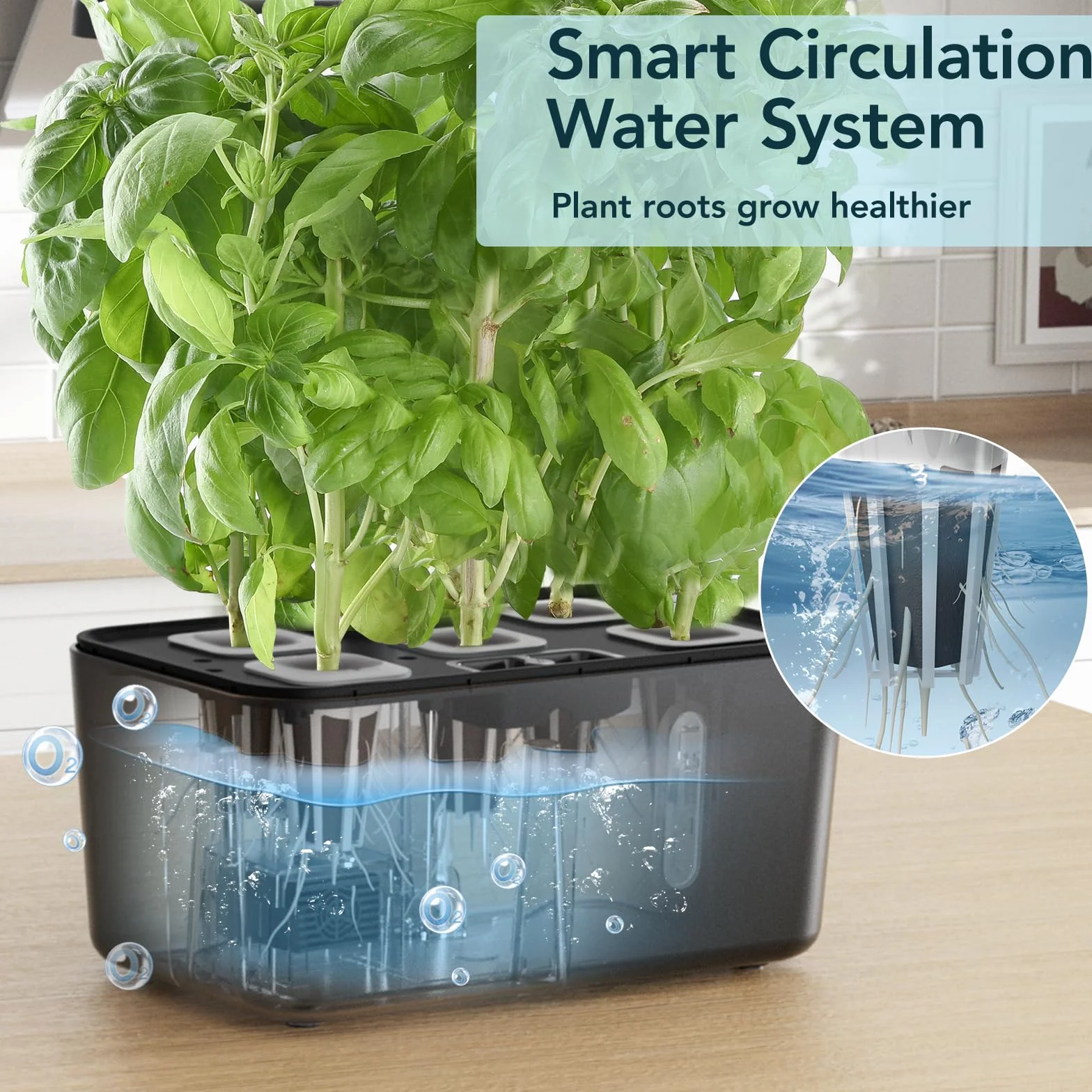 iDOO Sistema de Hidroponia, Interior Cultivo Hidroponico Kit con Iluminación LED Automática, Hidroponia Kit Completo, Huerto Interior con Temporizador Automático, Altura Ajustable, 5 Vainas