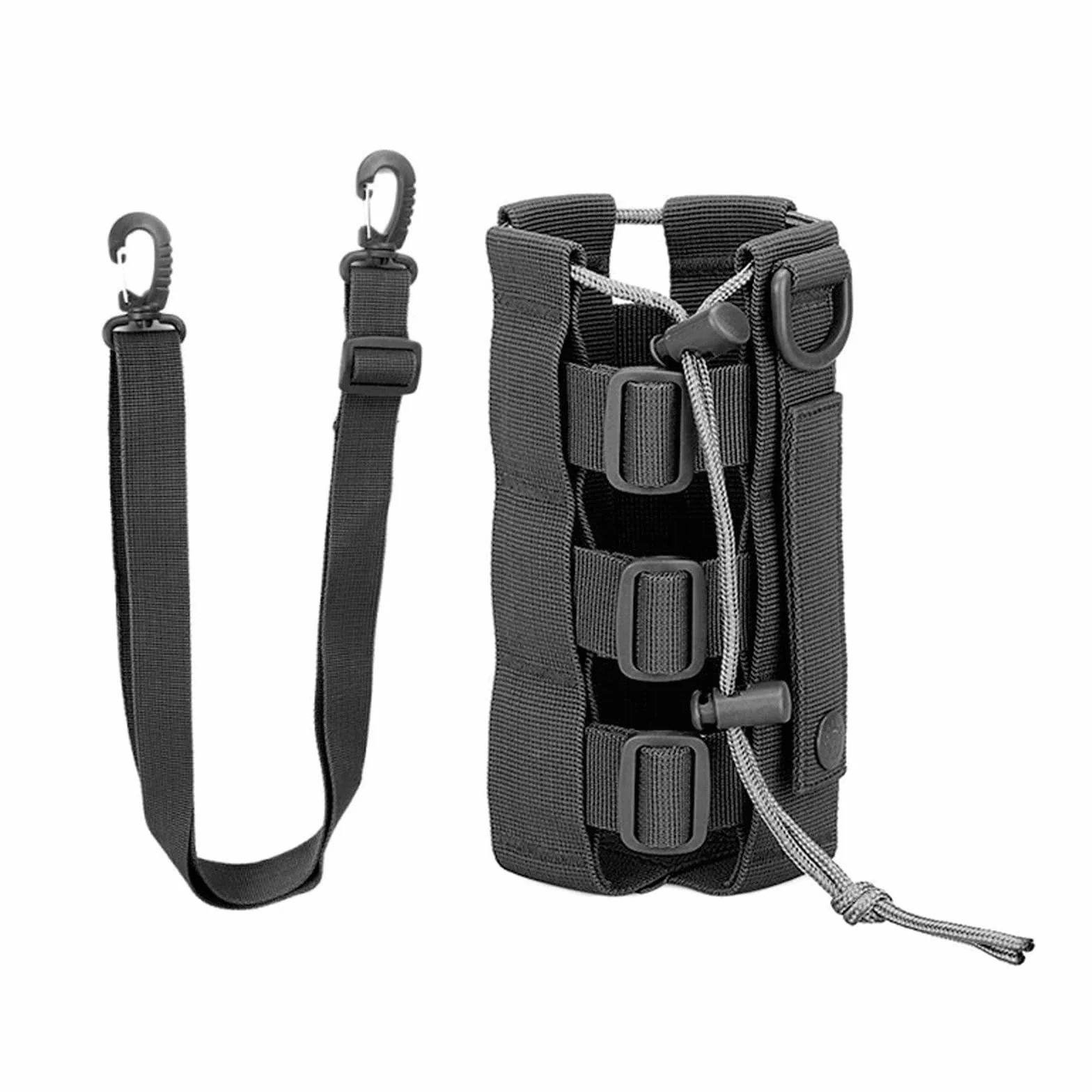 Soporte para botellas de agua ajustable de nailon para mochila, resistente al agua para camping