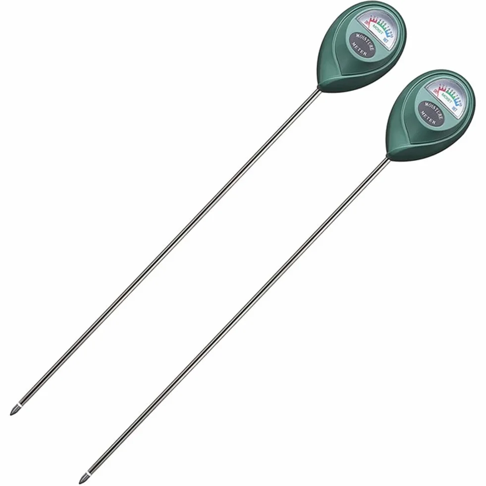 Medidor de Humedad del Suelo (Paquete de 2), 40 cm de, para Plantas en Maceta, Detector de Humedad del Suelo.
