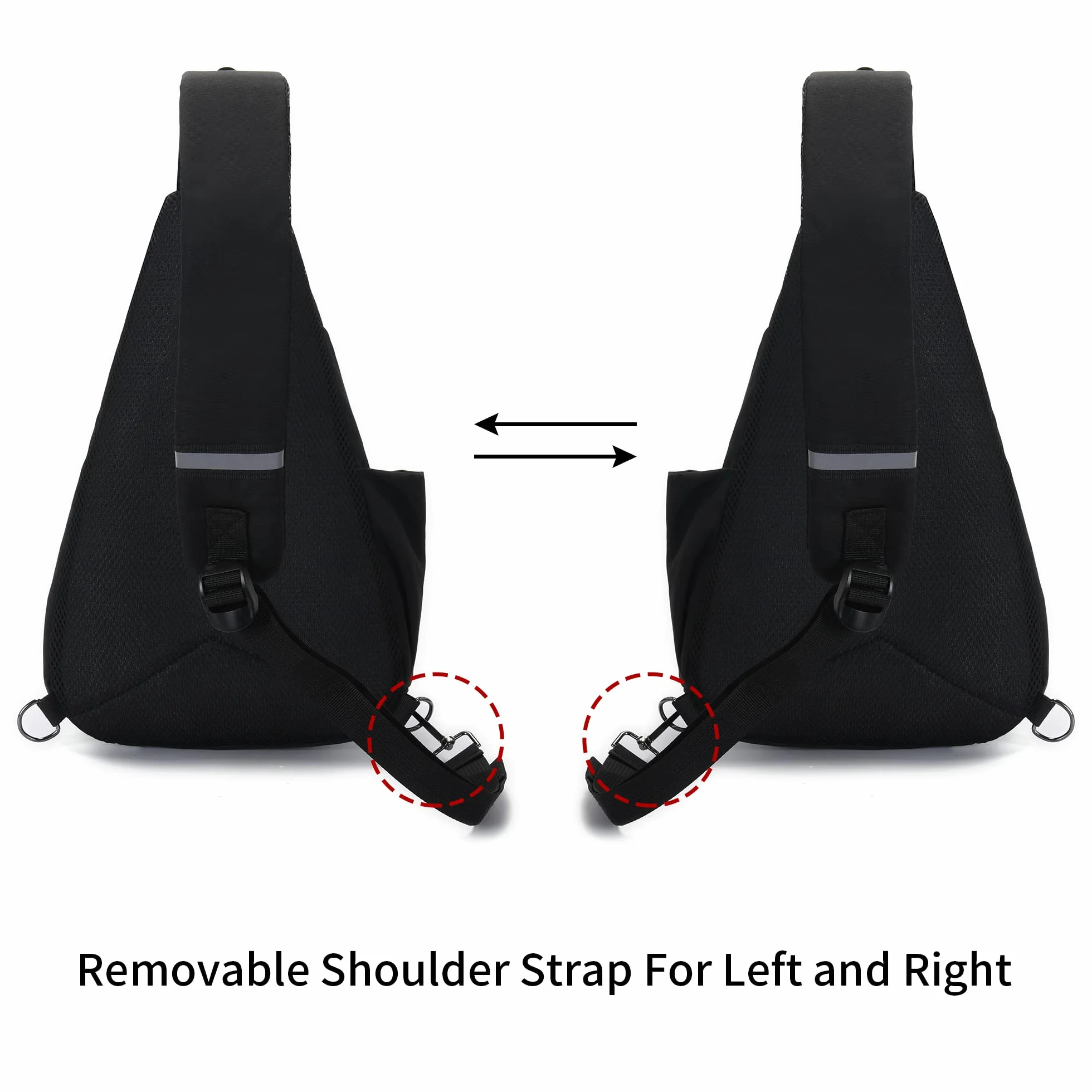 Sling Bag Impermeable para Hombre y Mujer, Bolsa de Pecho Cruzada para Deporte al Aire Libre