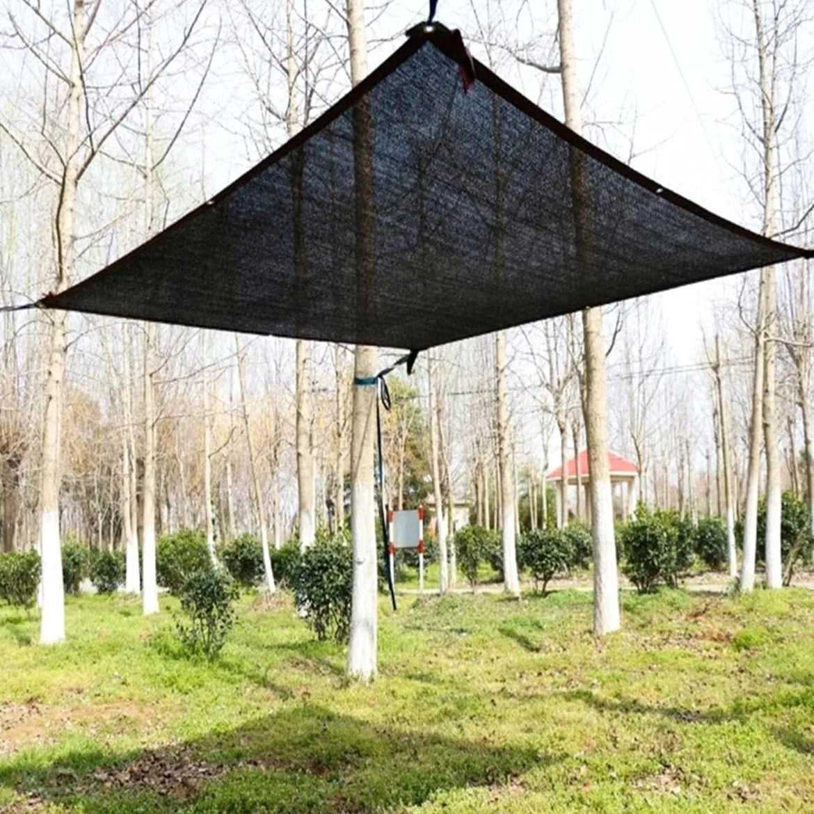 Tela de sombra con 90 % de protección UV, lona de malla de polietileno de alta densidad resistente de 30 x 50 pies para invernadero de jardín, ojales reforzados, ideal para privacidad de plantas y