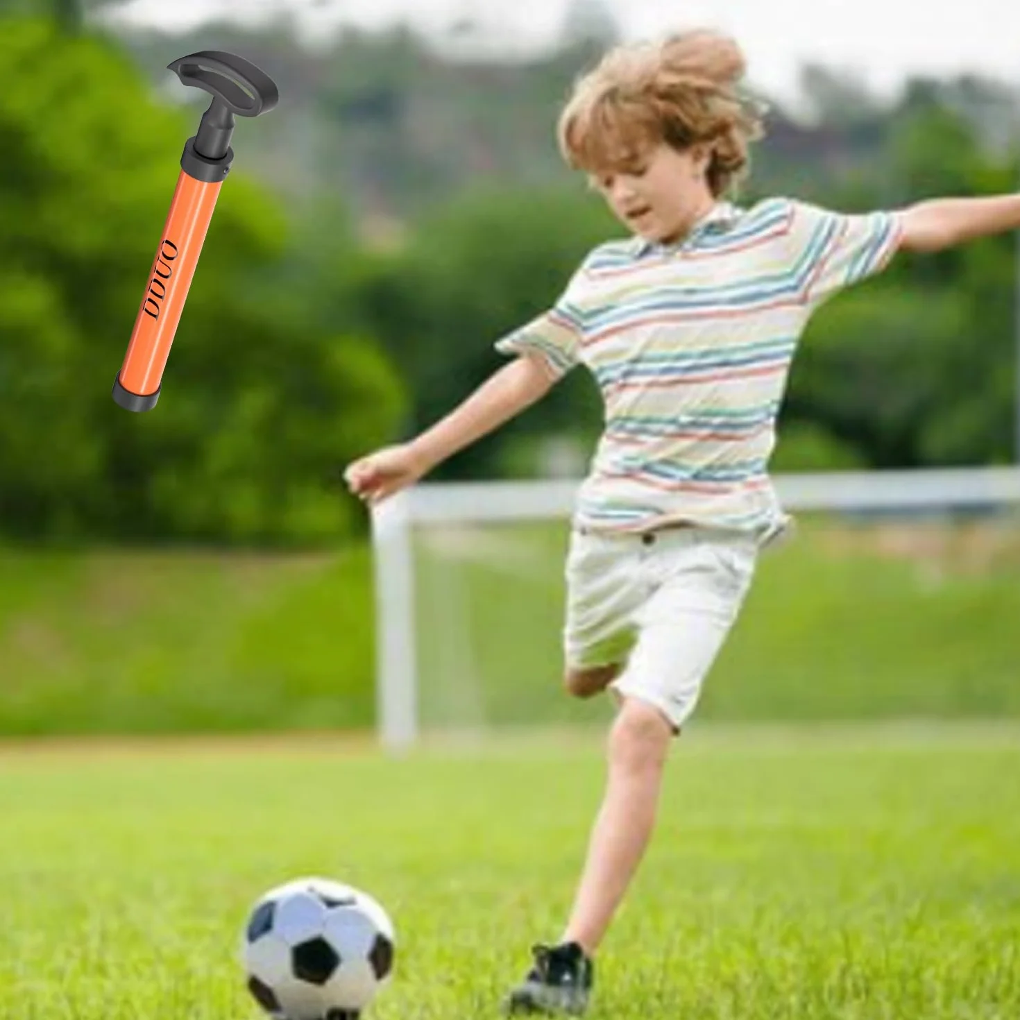 Bomba de Globo Portátil DDUO, Kit de Bomba de Aire con Aguja y Boquilla para Balones