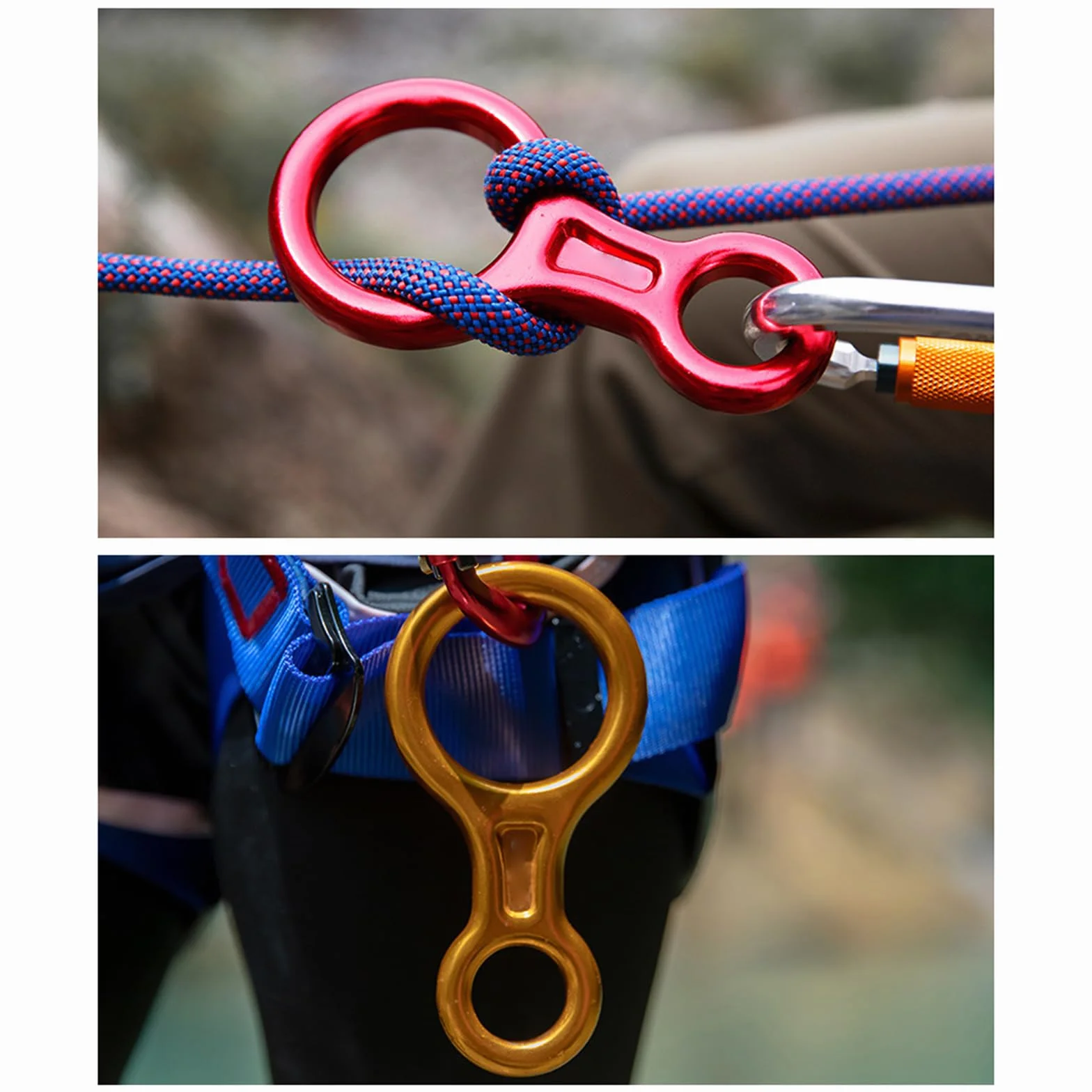 Descensor Figura 8 35 KN seguridad para escalada montañismo