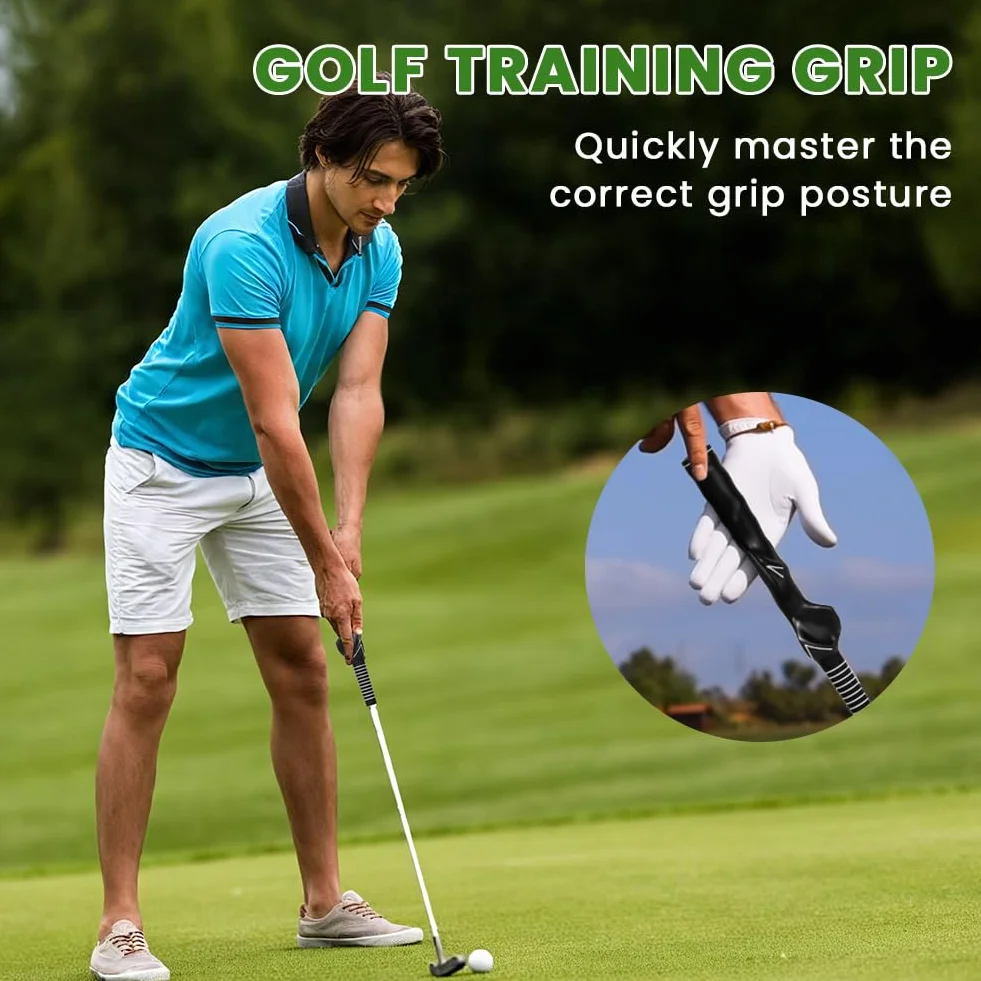 flintronic Entrenador De Agarre de Golf, Empuñadura Antideslizante Accesorios Corrección Principiante