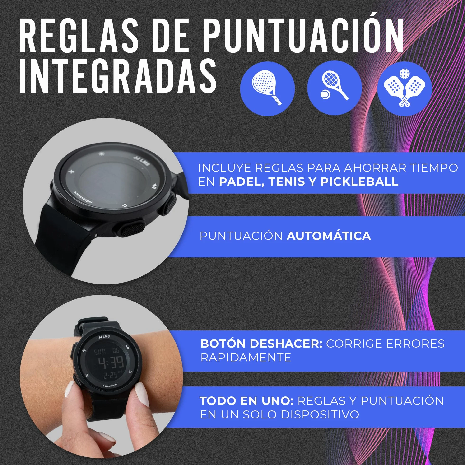 Reloj Padel Scorekeeper Contador Puntos Padel