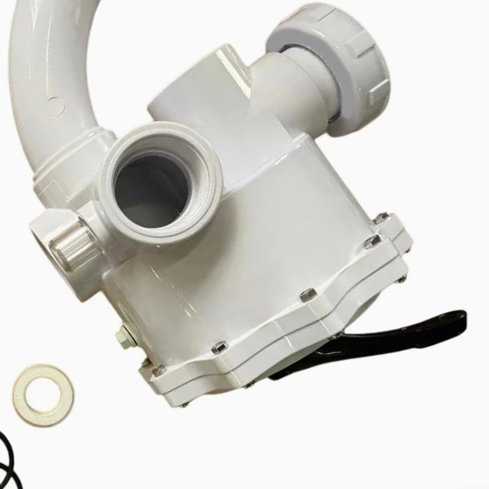 Kit de válvula multipuerto, juego de 7 piezas para sistemas de 2 pulgadas, reemplazo de filtro de arena y D.E. Fácil instalación, prevención de fugas, flujo eficiente para mantenimiento de piscinas