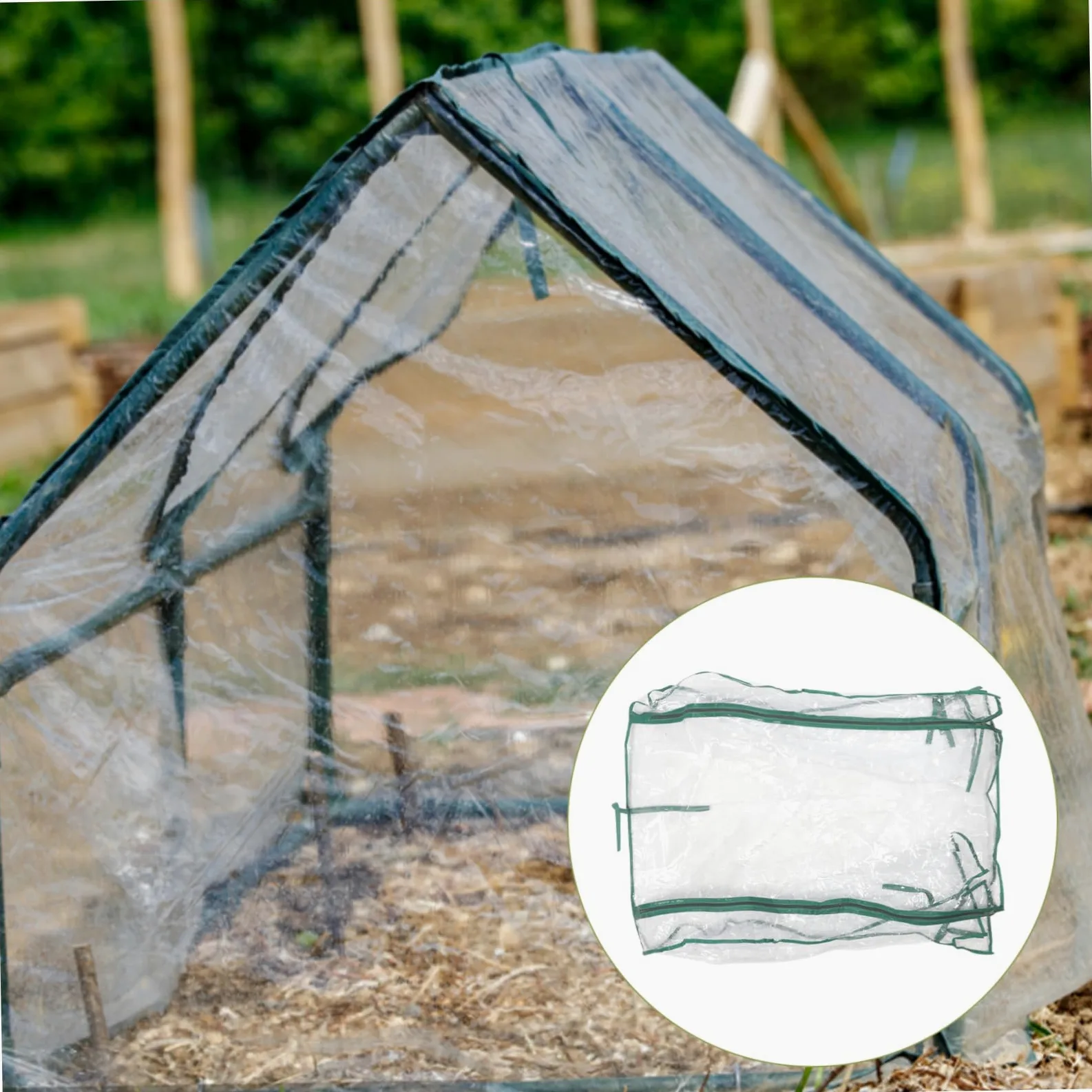 Mini Cubierta de Invernadero de Plástico, Reemplazo para Jardín | Interior, Plegable y Portátil, Genera Ambiente Cálido y Húmedo, Ayuda a Prolongar la Temporada de Cultivo