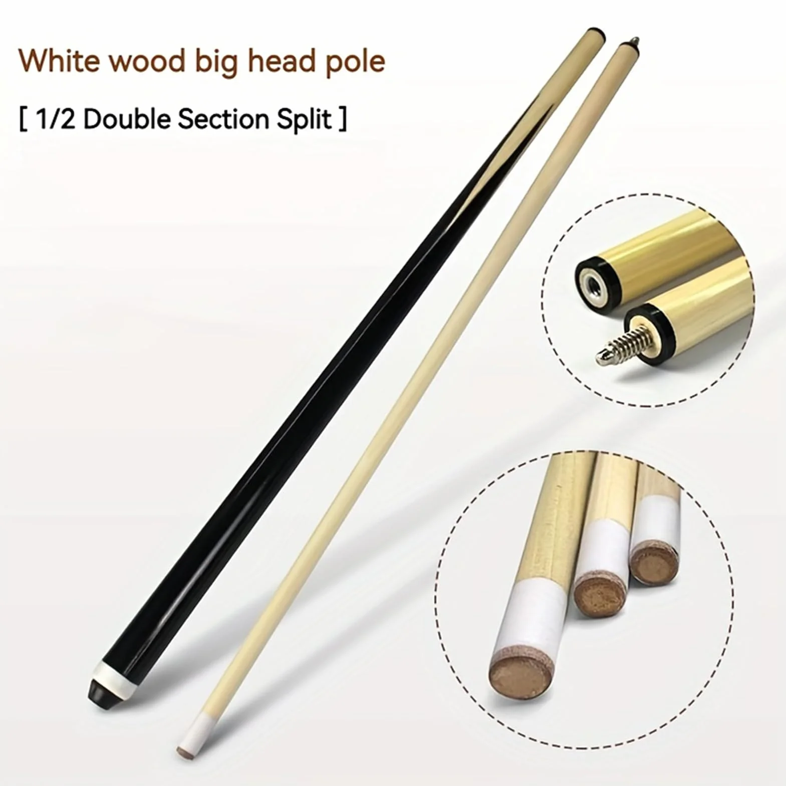 Cola de billar profesional de madera de arce 145 cm - Accesorios de billar