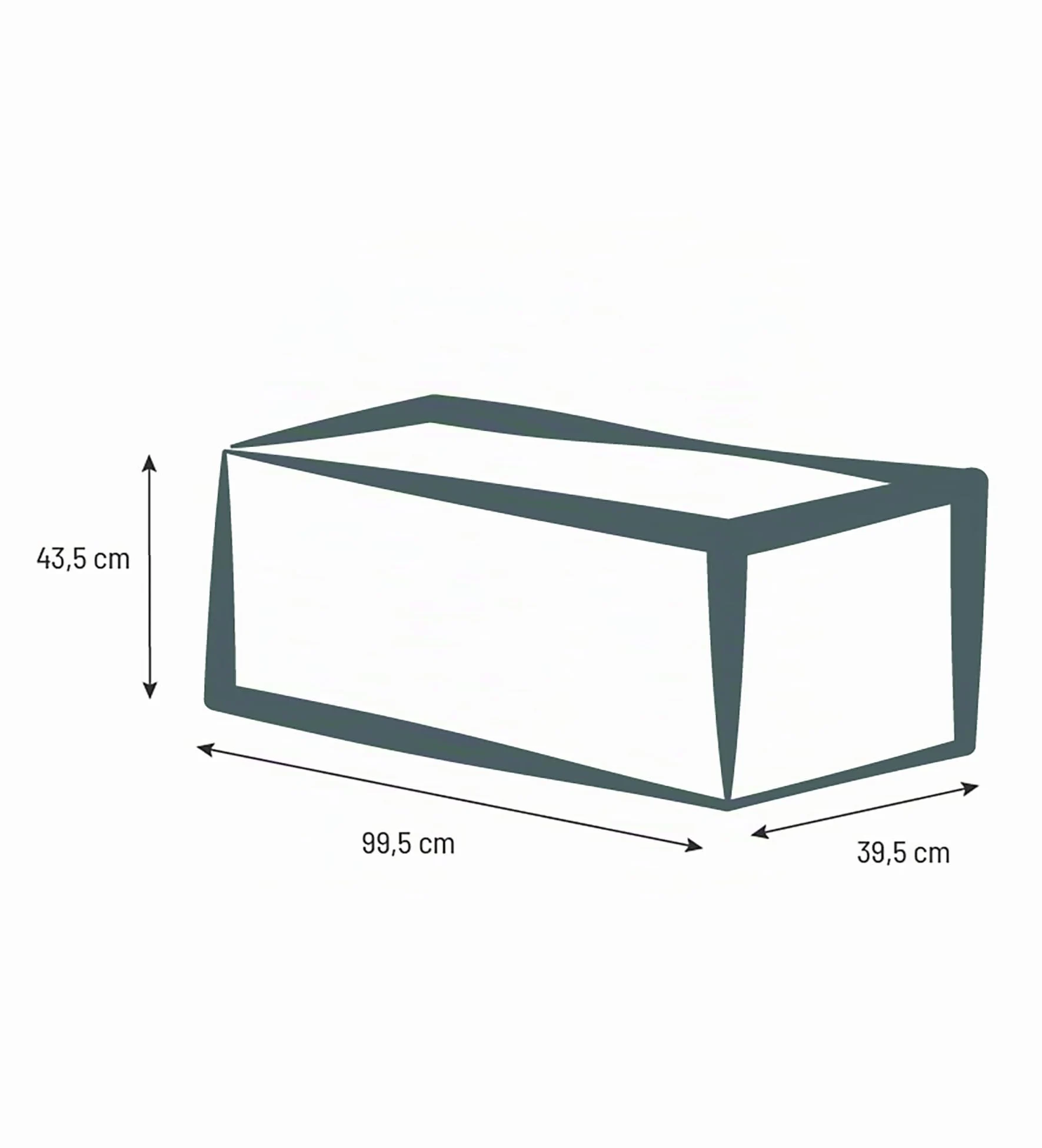 EDA – Jardinera Basalt – 98 L – Decoración de imitación hormigón, para Uso en Interiores y Exteriores, Zona de retención de Agua para limitar el riego, 99,5 x 39,5 x H. 43,5 cm, Gris Antracita