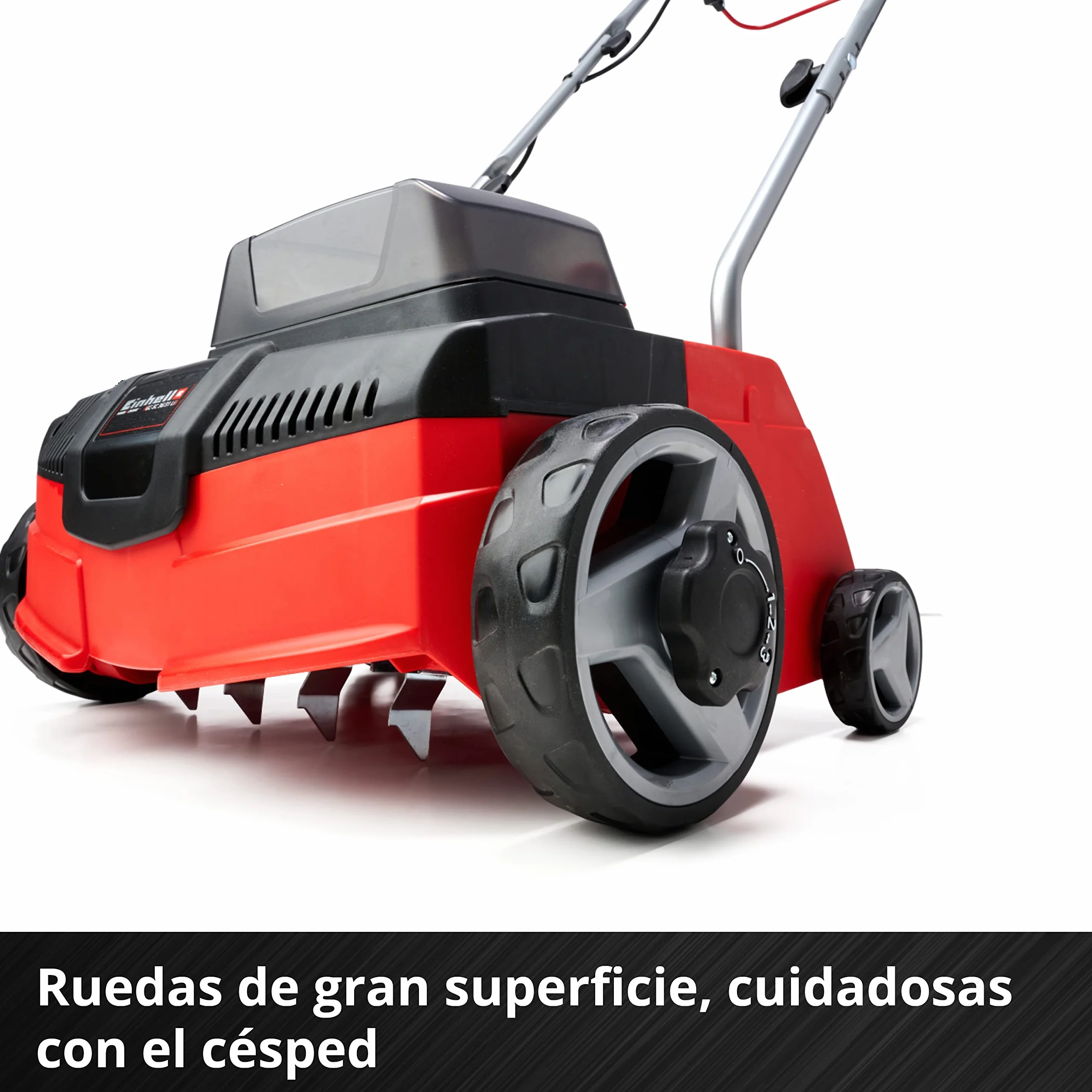 Einhell Escarificador/aireador inalámbrico - GC-SC 36/31 Li PXC. Combinada 3 en 1, motor de bobinado en serie, unidad de corte con rodamiento de bolas, suministrada sin batería y cargador