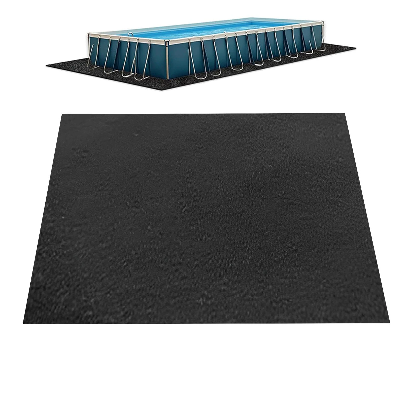 Alfombrilla cuadrada para piscina, protección de puntos, protección de puntos, resistente a la suciedad en la base de tierra de , marco rectangular de protección para piscinas, para hogares