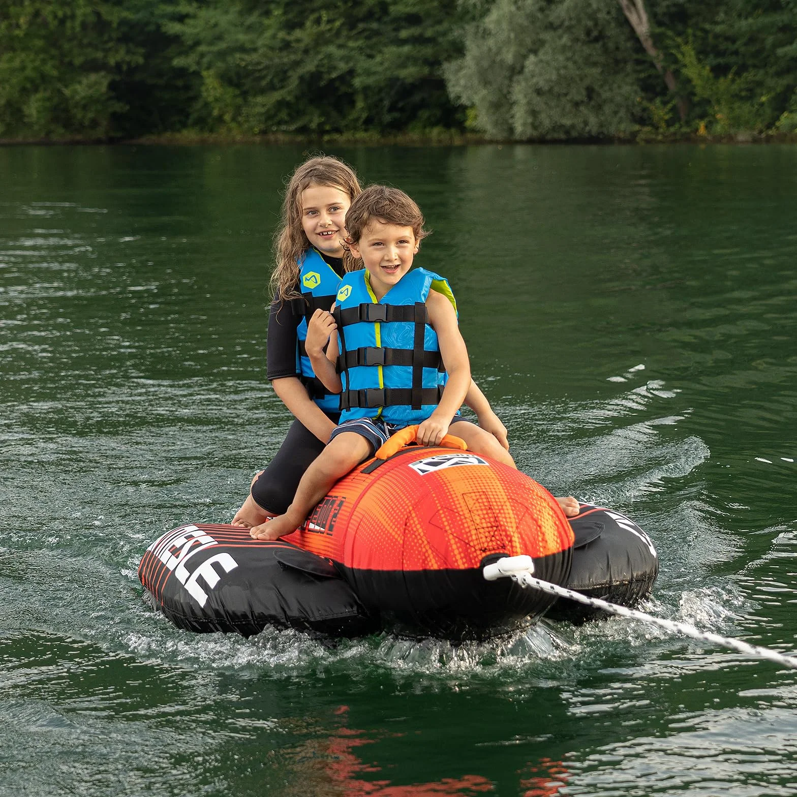 MESLE Tubos de torpedo hinchables nailon 840D para 2-4 personas deportes acuáticos banana barco