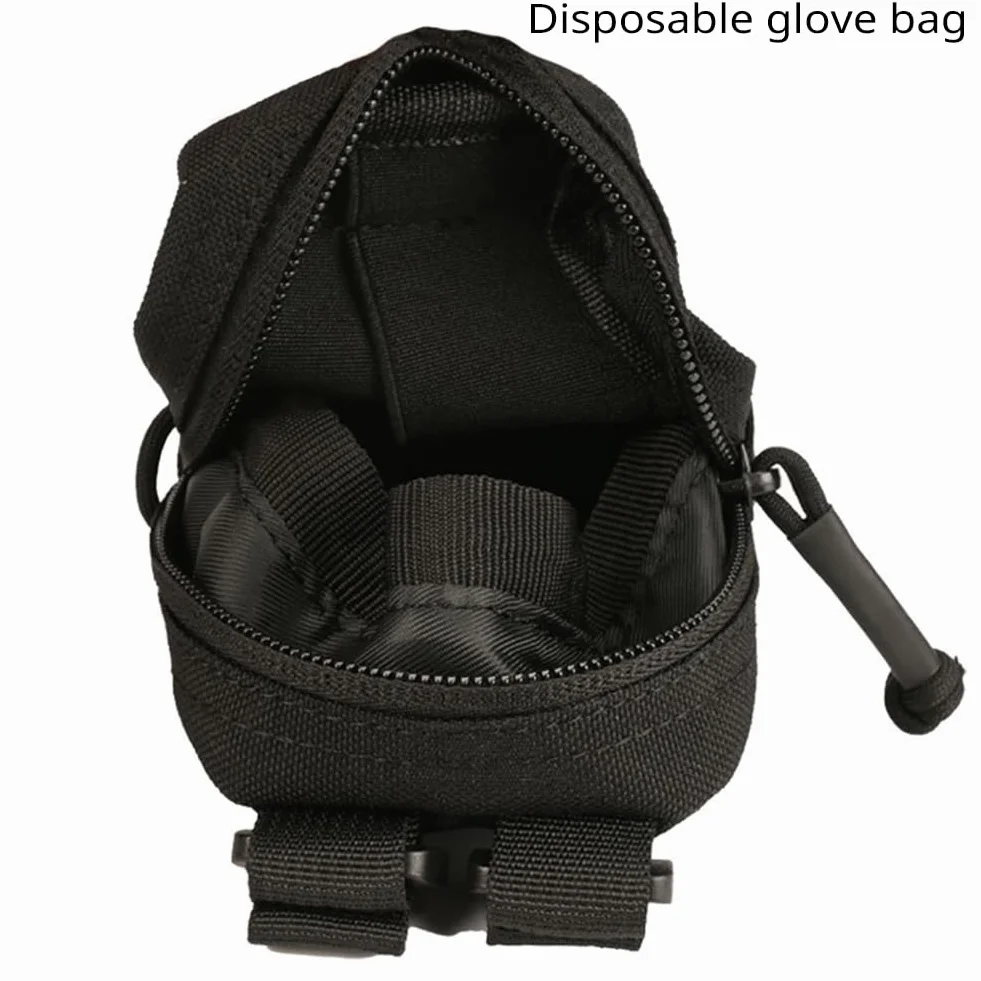 Bolsa para Guantes Desechable con Solapa Elástica y Cremallera IFAK Organizador EMT