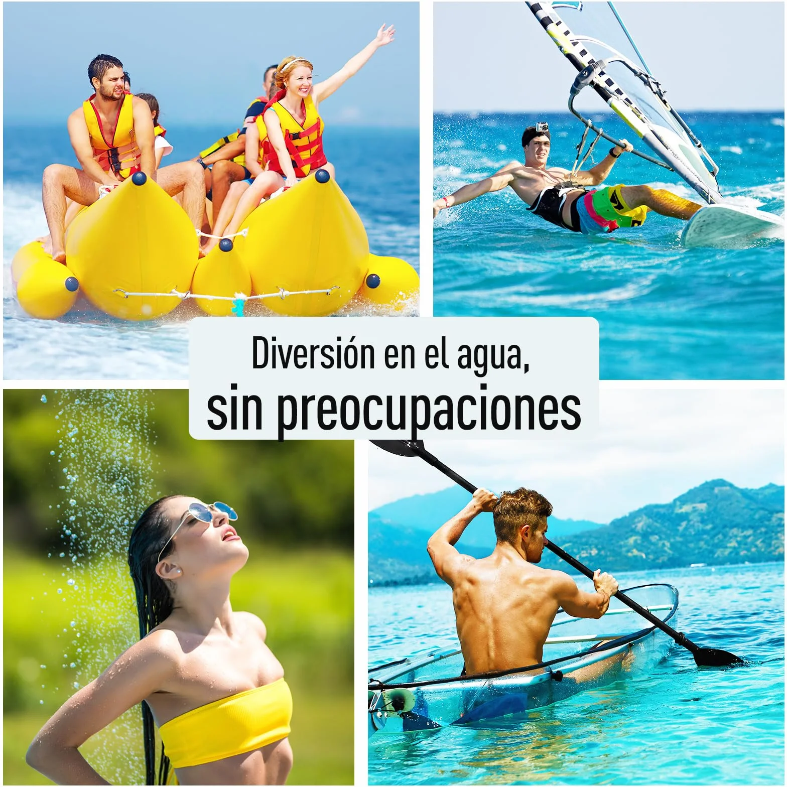 Hearprotek Tapones para los oídos natación adultos, 2 pares silicona reutilizables impermeables nadar surfear ducharse deportes acuáticos Negro
