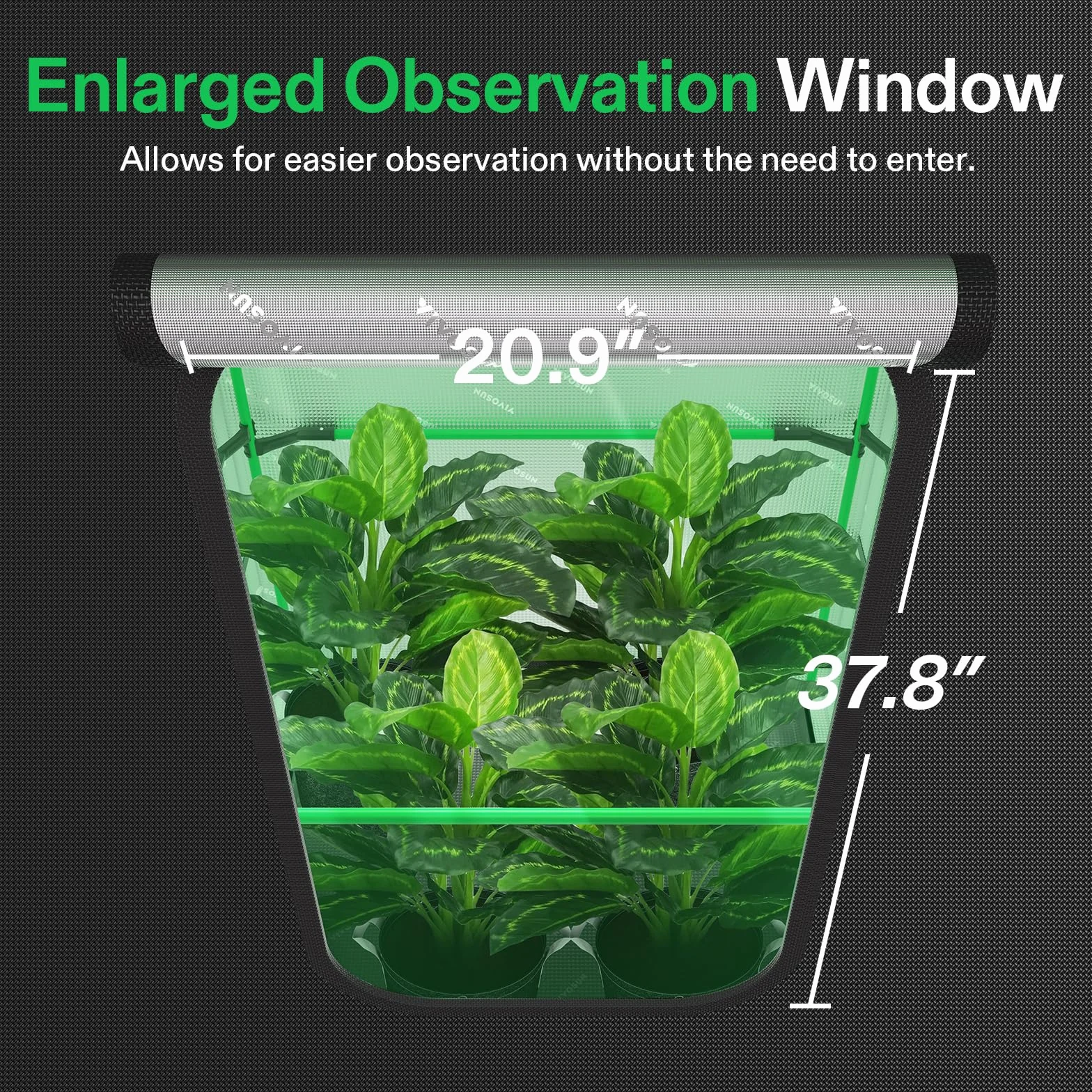 VIVOSUN Pro Grow Tent 120x60x180 cm, Tienda de Cultivo Interior con Tubos Metálicos 22mm, Tela Oxford Resistente, Mylar Reflectante, Barras de Colgado Extra y Kit CFM, Compatible AeroLight A200SE