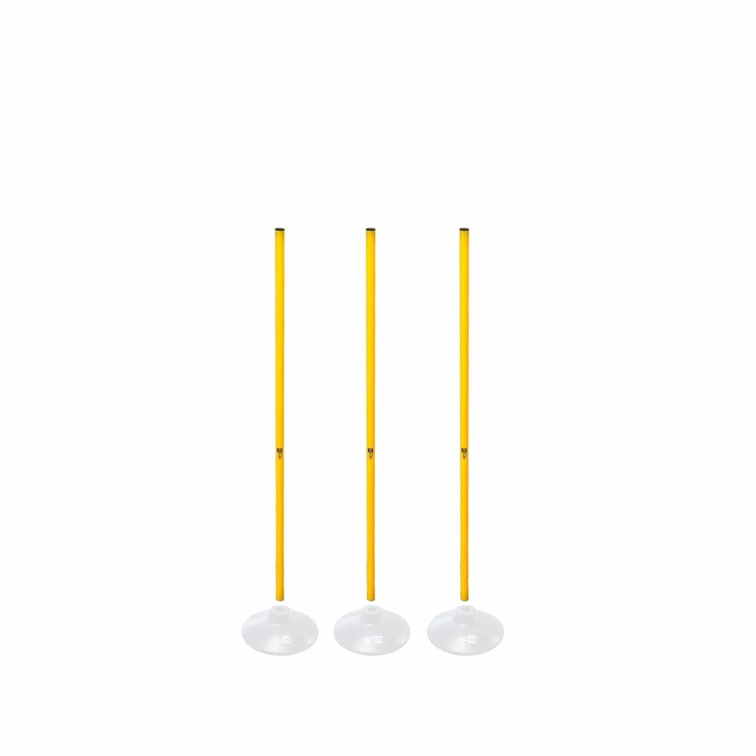 Set 3 Picas de Entrenamiento PVC 100 cm Amarillo para Slalom