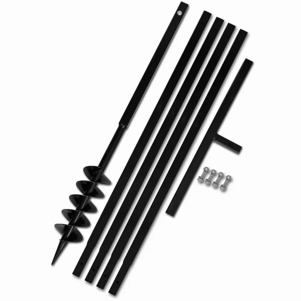 INLIFE 270519 - Broca para tierra con mango (100 mm, tubo de extensión de 5 m, 8,55 kg)