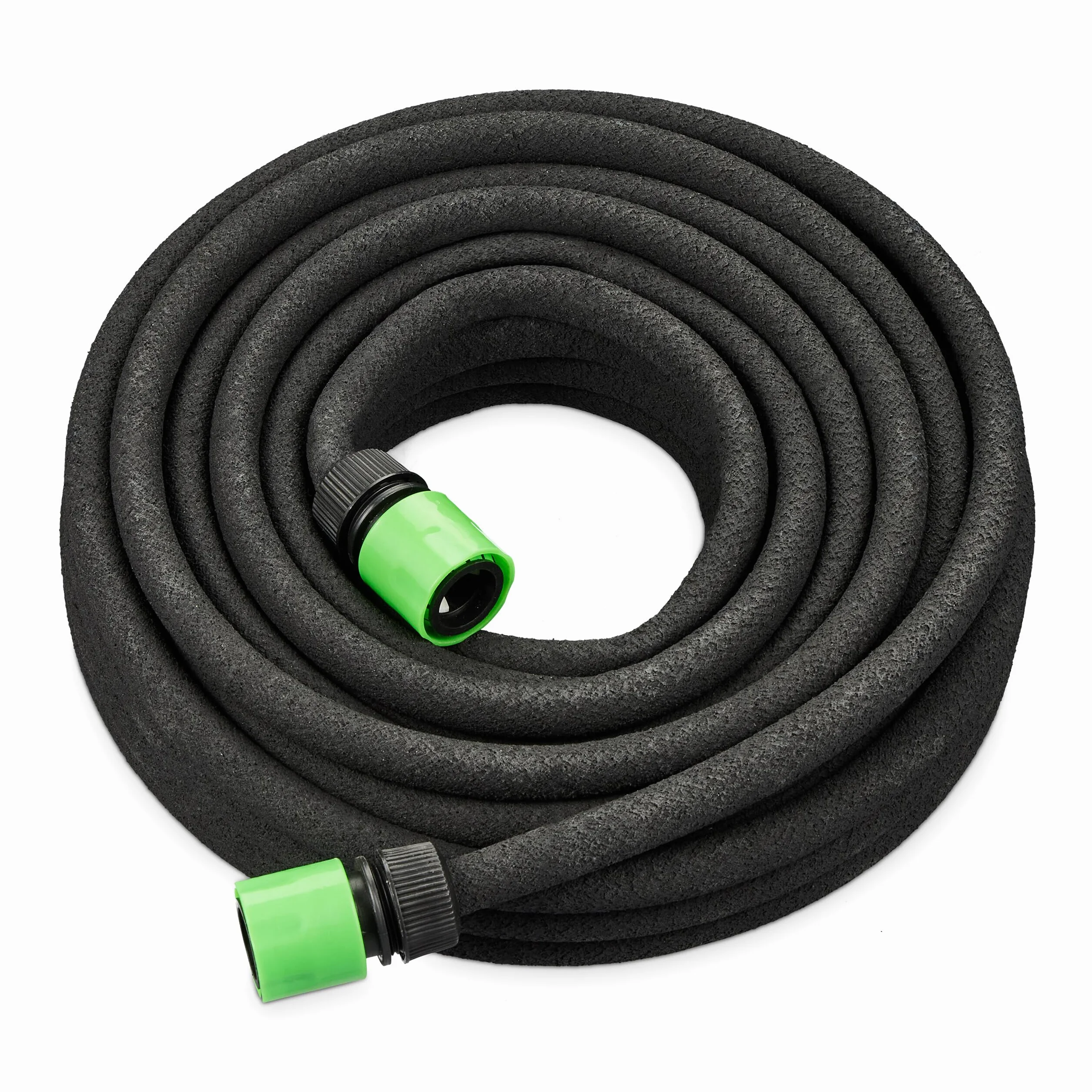Relaxdays Manguera de Jardín para Riego con Manga de Goteo, 100 m, Exterior, Negro