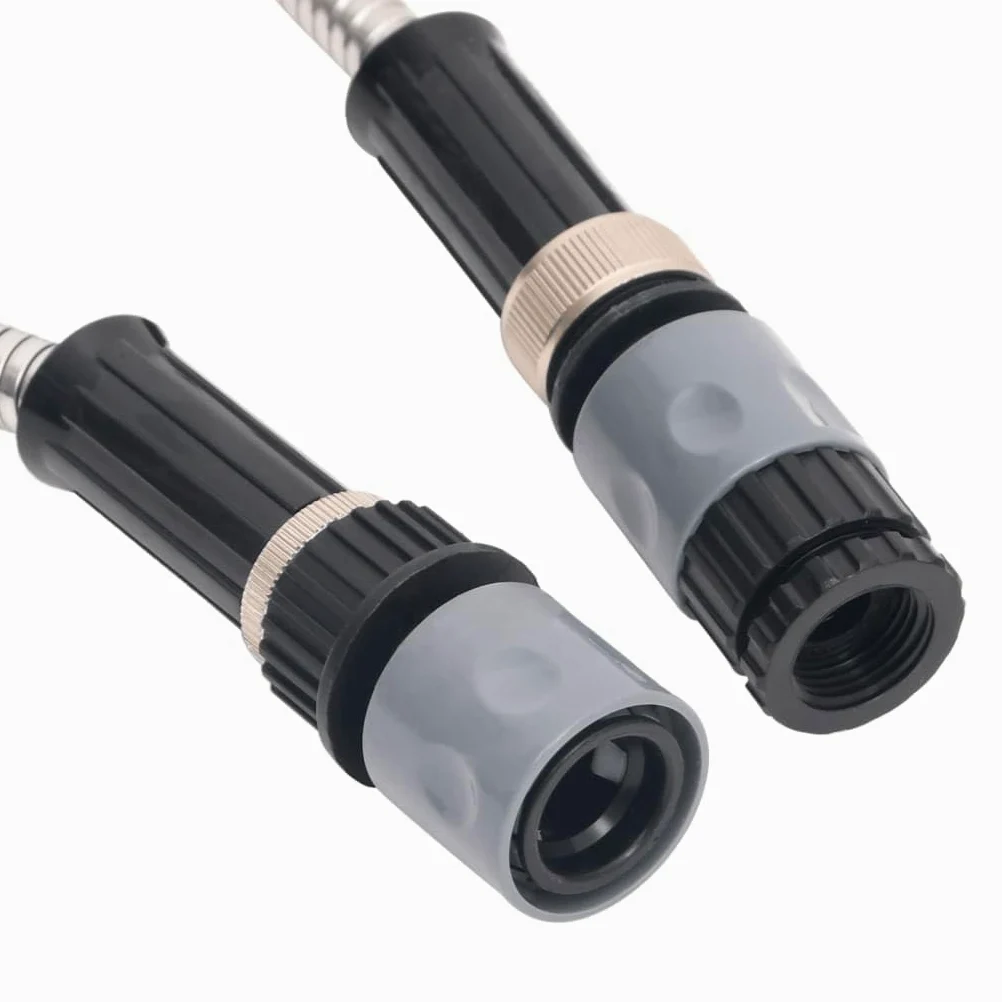 vidaXL Manguera jardín y pulverizador Acero Inoxidable Plata 14mm 30 m