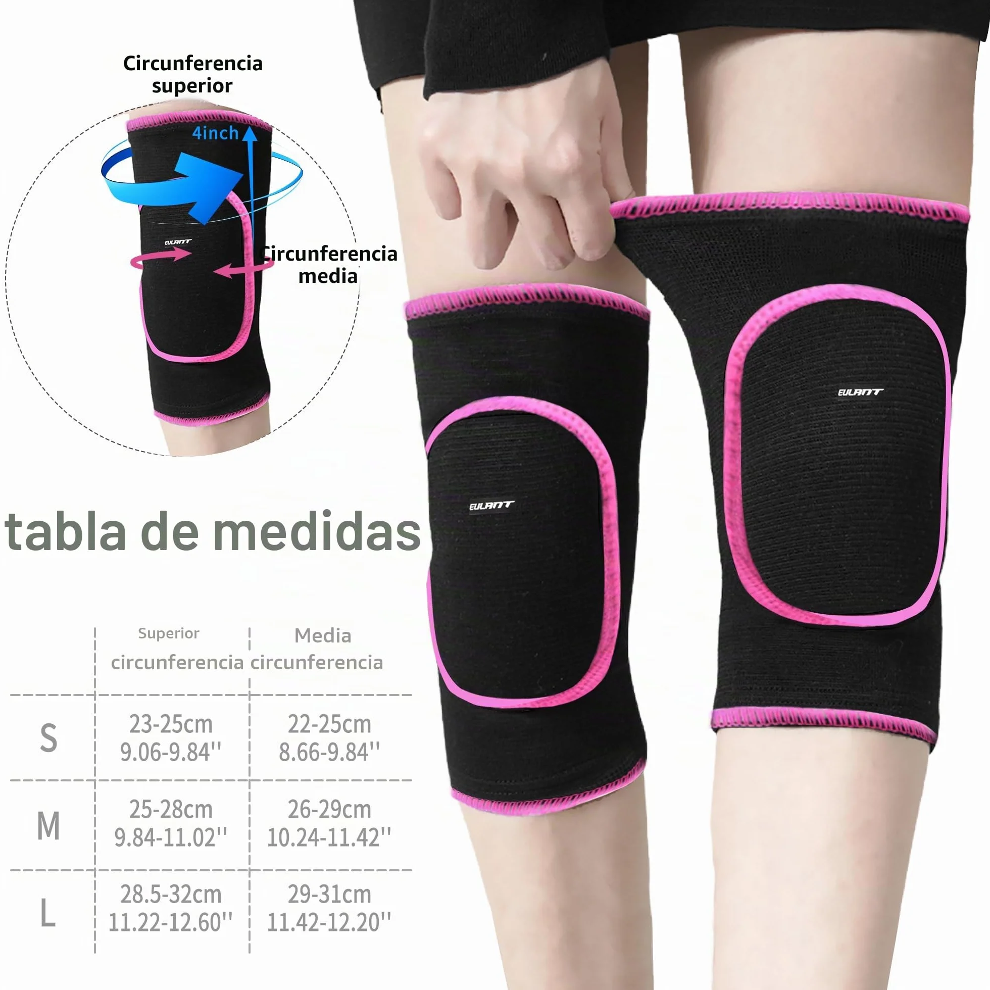 EULANT Coderas Rodilleras Voleibol Mujer Protector Deportivo Correr Fútbol Ciclismo