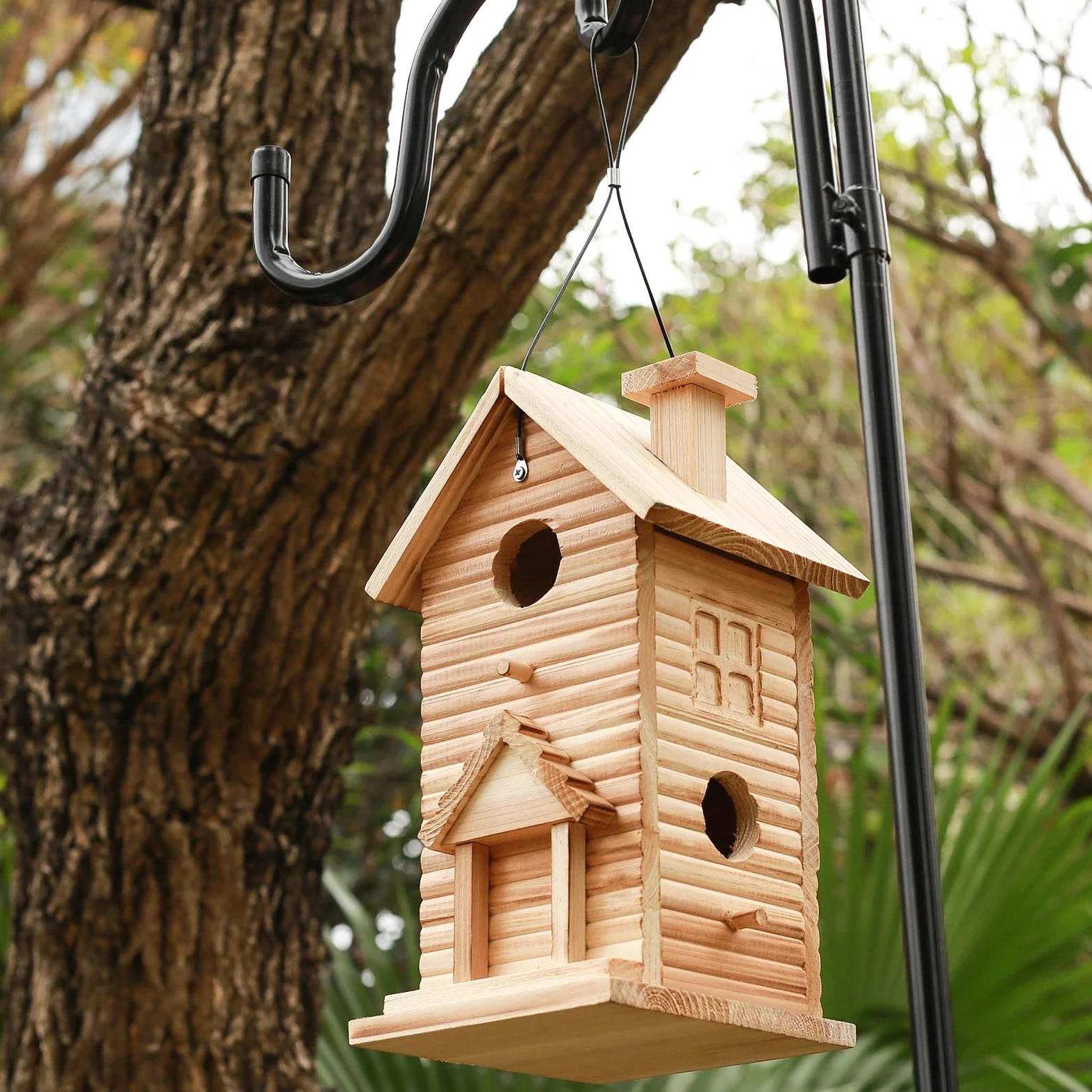 STARSWR Casas para pájaros para Exteriores, casa Colgante para pájaros