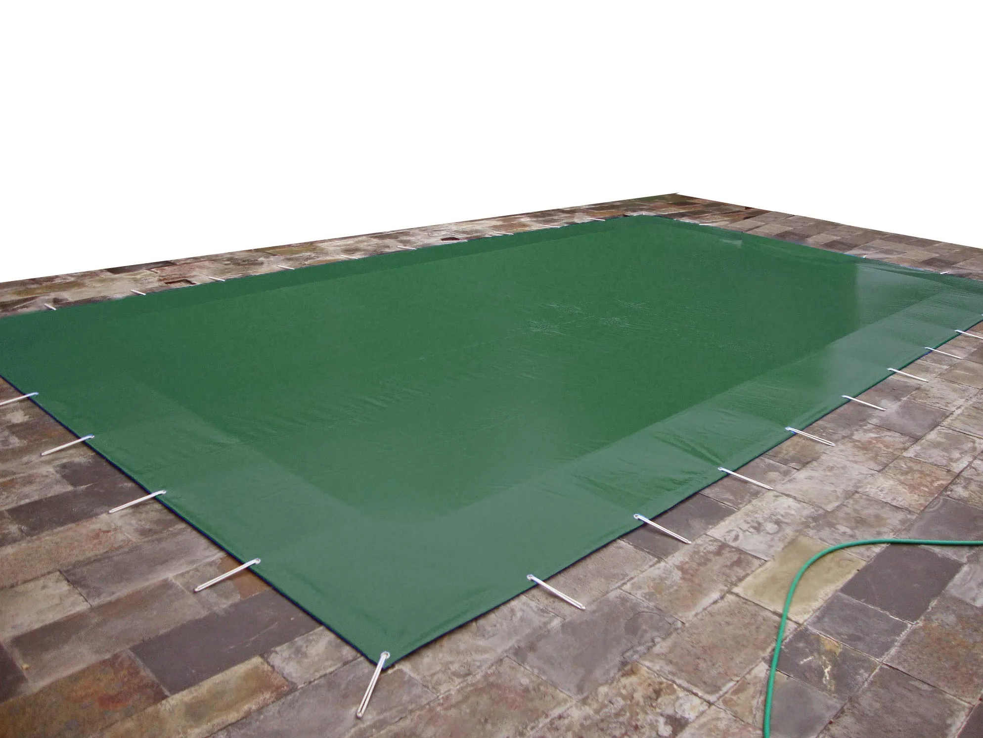 Cubierta de piscina invierno de 9x4 metros. Color Verde(exterior)/Verde(interior). " Toldo protección - Lona impermeable - Funda de PVC - Protector invernación - Cobertor piscinas de invierno"
