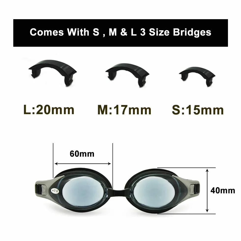 Gafas de natación protección UV impermeable resistentes diferente graduación izquierdo derecho