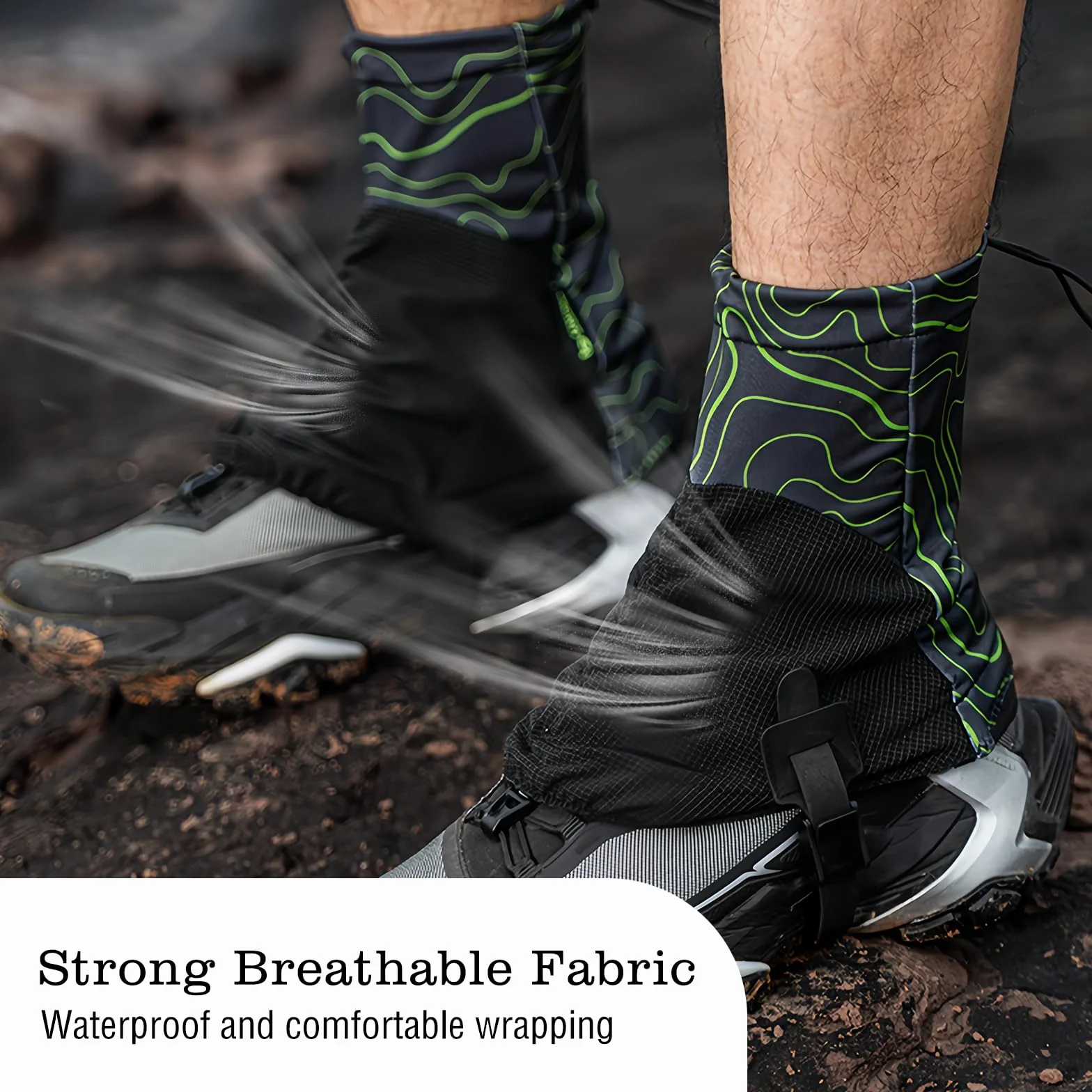 Protección para Zapatos Trail Gaiters Bajos Polainas Senderismo Duraderas para Trail Running y Running