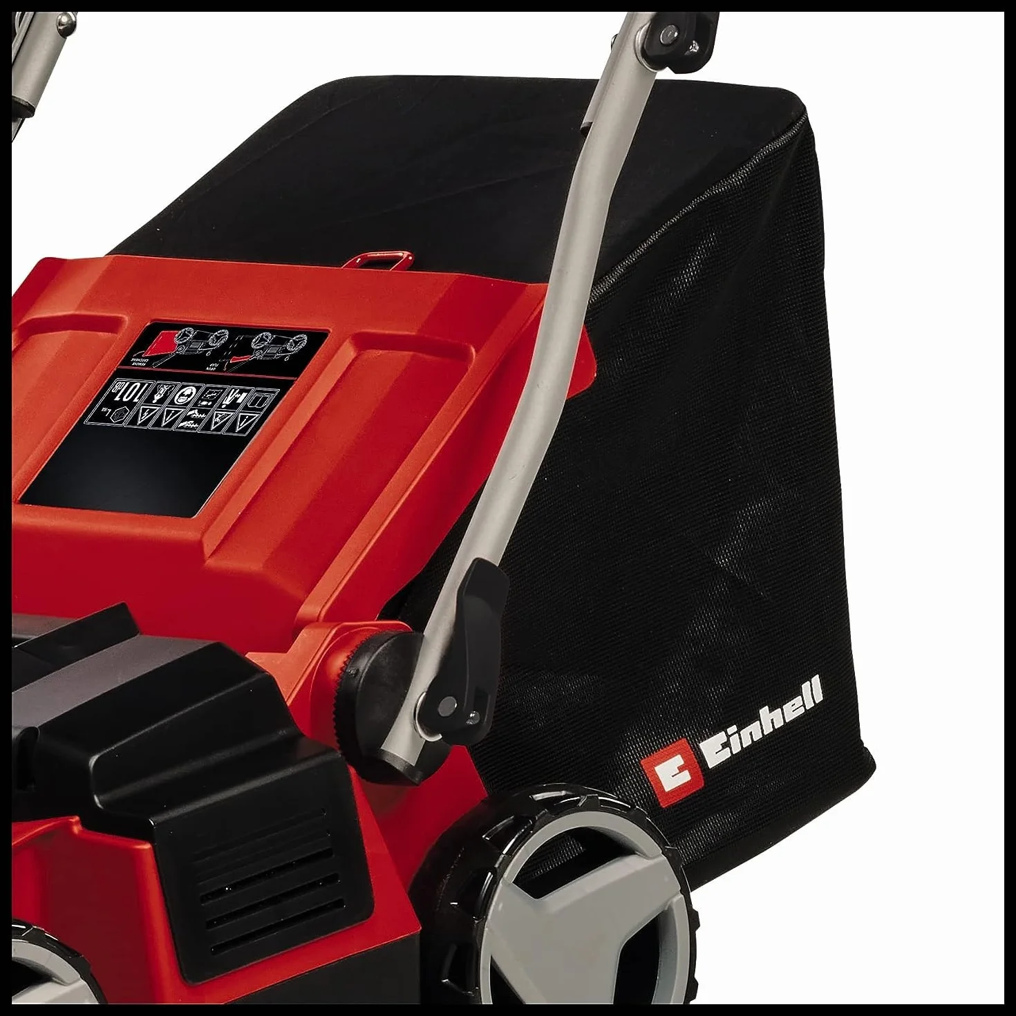 Einhell Escarificador aireador eléctrico GE-SA 1435/1 (1,4 kW, Anchura de Trabajo 35 cm, Ajuste de Profundidad de Trabajo de 4 Niveles, Bolsa colectora 28 l)