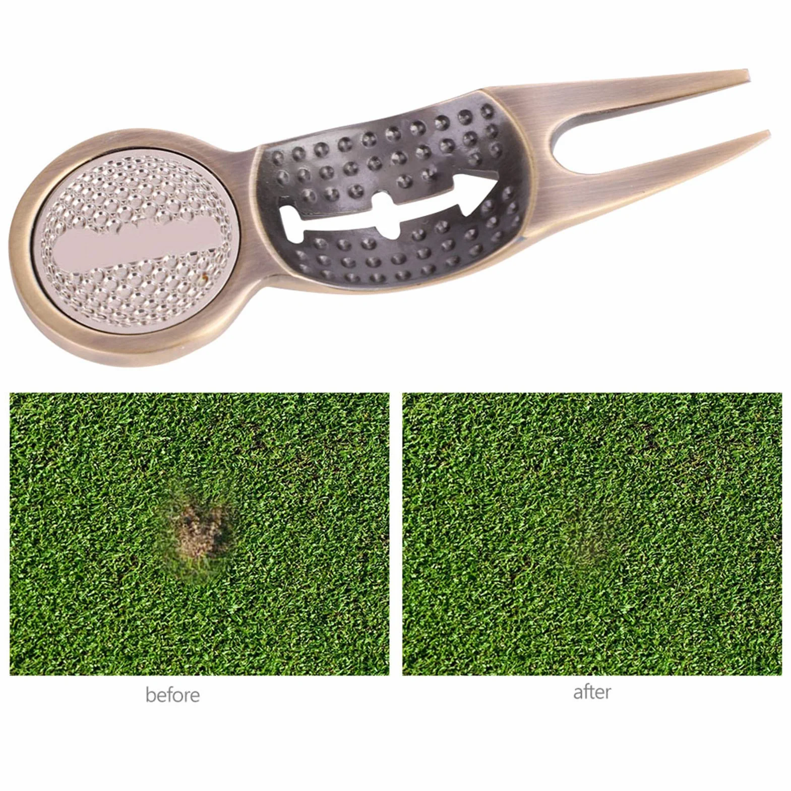 Dioche Golf Pitch Fork Divot Tool Green Repair Gift