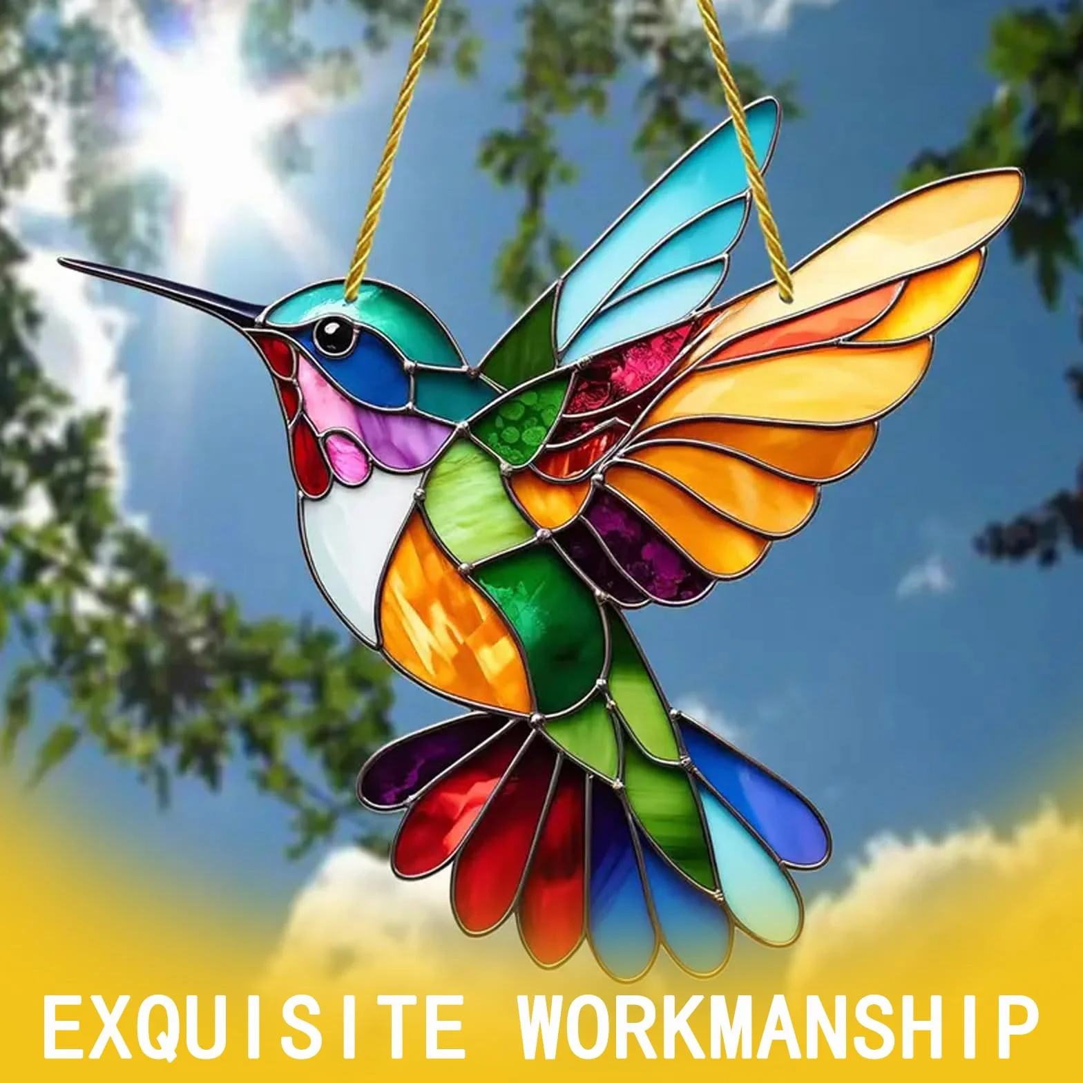 2 atrapa Soles decoración de Ventana decoración de jardín, atrapa luz, decoración de colibrí, decoración de Ventana Colgante Prisma atrapa Sol Moderno, decoración de Ventana Colgante de Verano