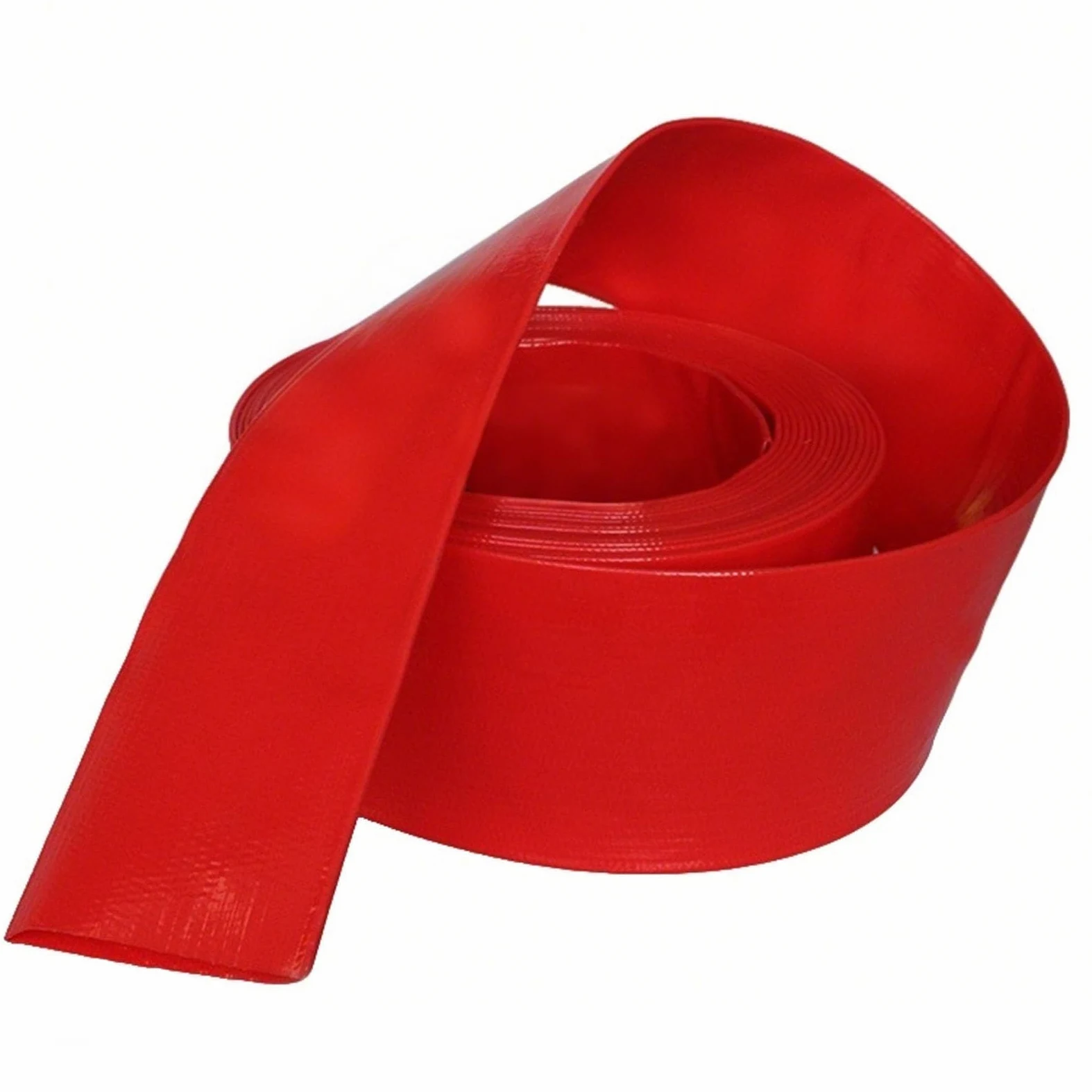 Manguera de remojo plana y manguera de descarga de agua flexible recubierta de PVC para aplicaciones de bomba de agua y drenaje de jardín 50m 2-inch