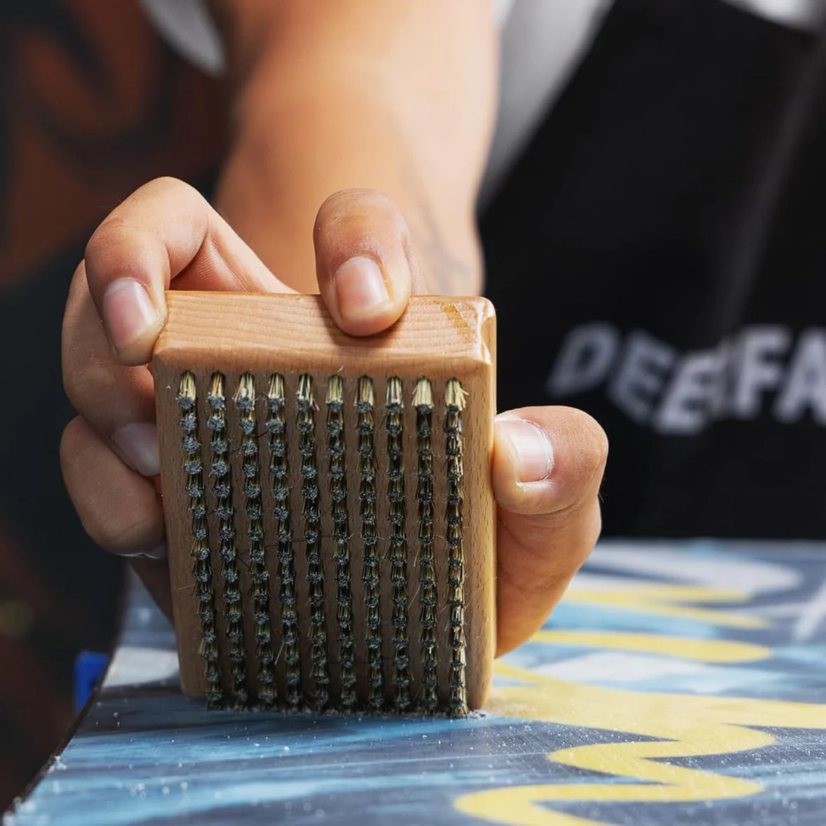 Juego de 3 Cepillos de Cera para Esquí y Snowboard, Nailon, Latón y Crin
