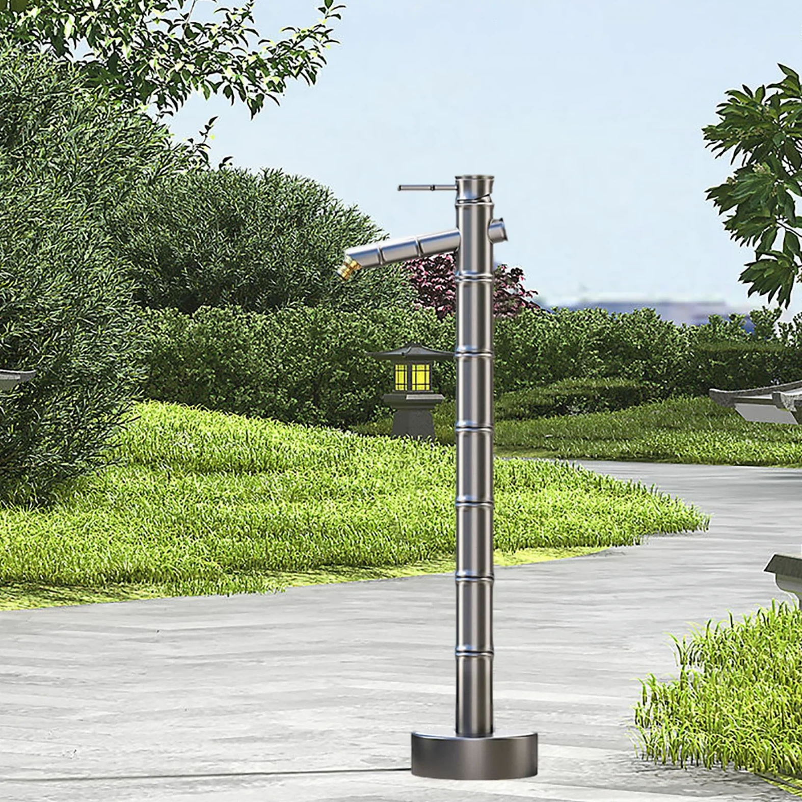 Columna de agua de jardín de cobre, fuente de hidrante decorativa para patio y limpieza de césped, grifo de jardín duradero y elegante