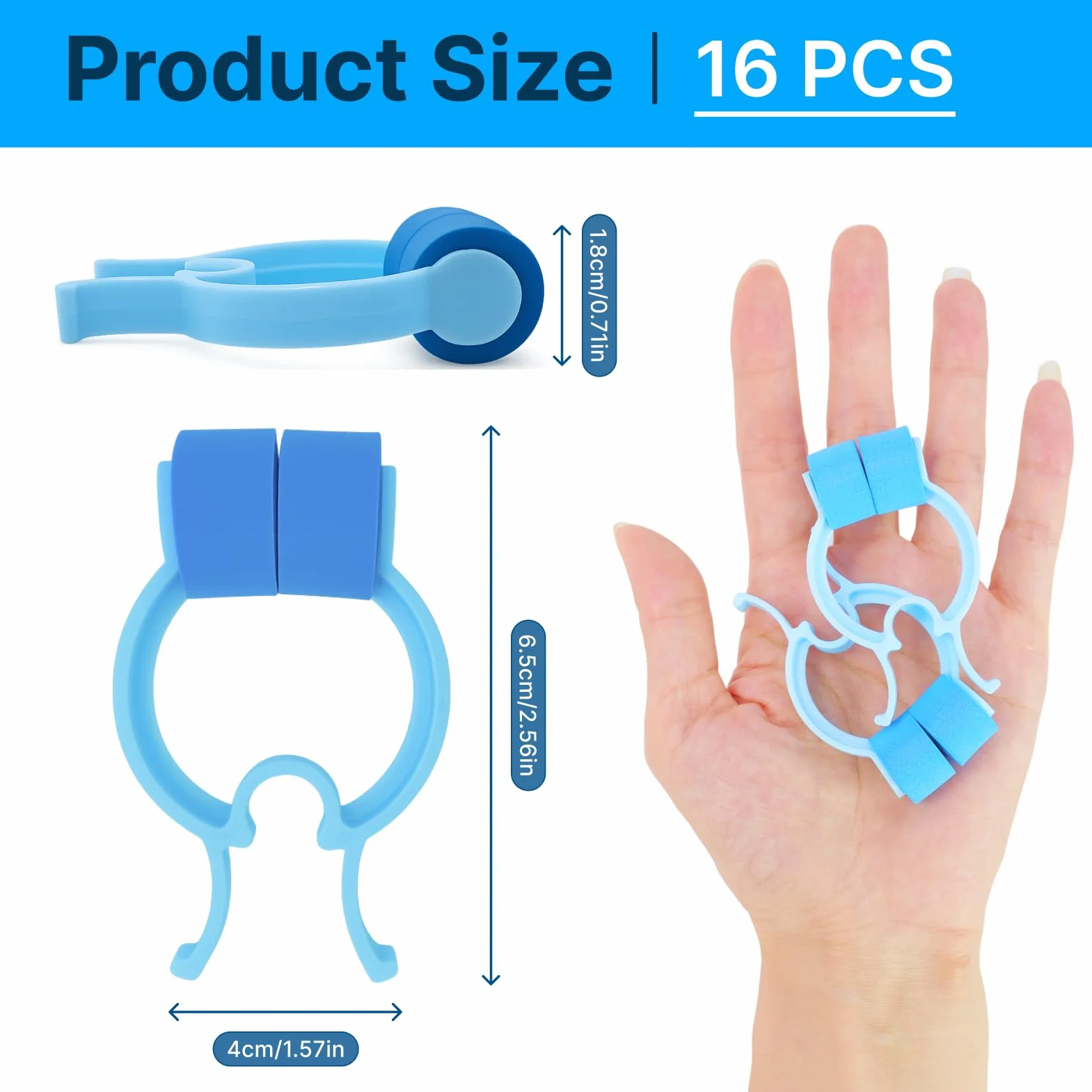 Pinza para la Nariz Acolchada para Natación y Primeros Auxilios, Clip Nasal de 16 Piezas