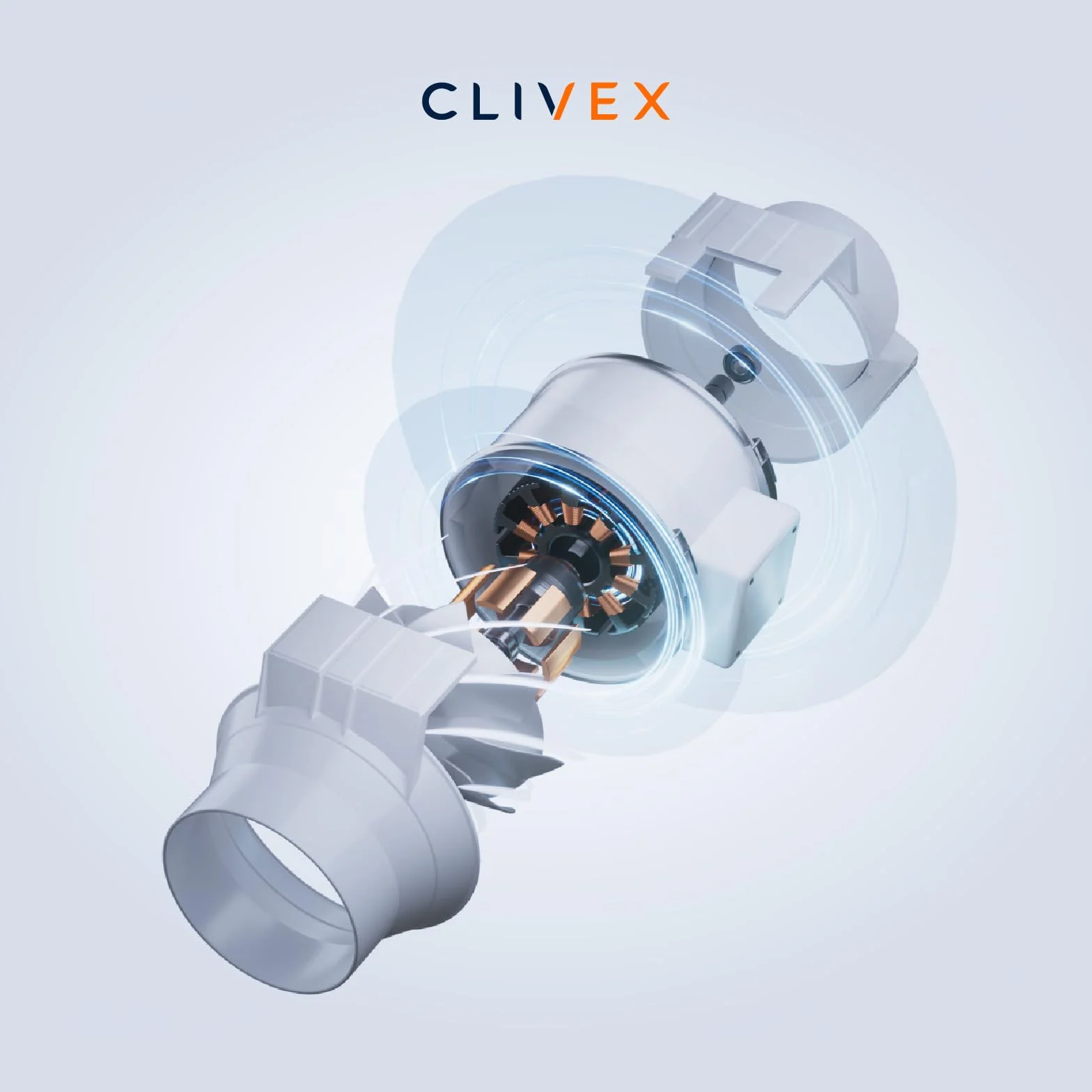 Clivex TT Extractor en línea en Diferentes tamaños. Motor eficiente (ø150mm (420m³h))