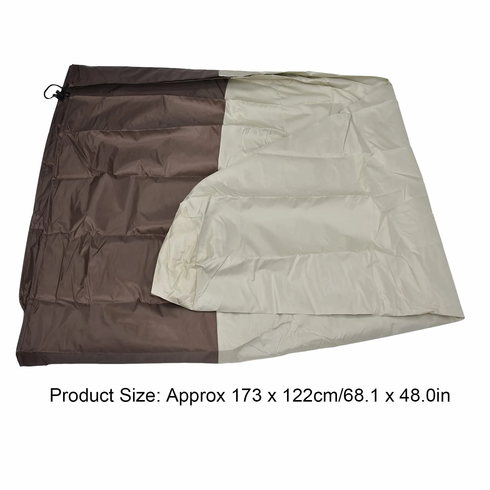 Cubierta Impermeable para Fuente de Jardín, Tela Oxford 210D Cubierta Impermeable Duradera para Fuente de Exterior 173x122cm para Invierno para Fuentes de(Coincidencia de color de café de arroz)