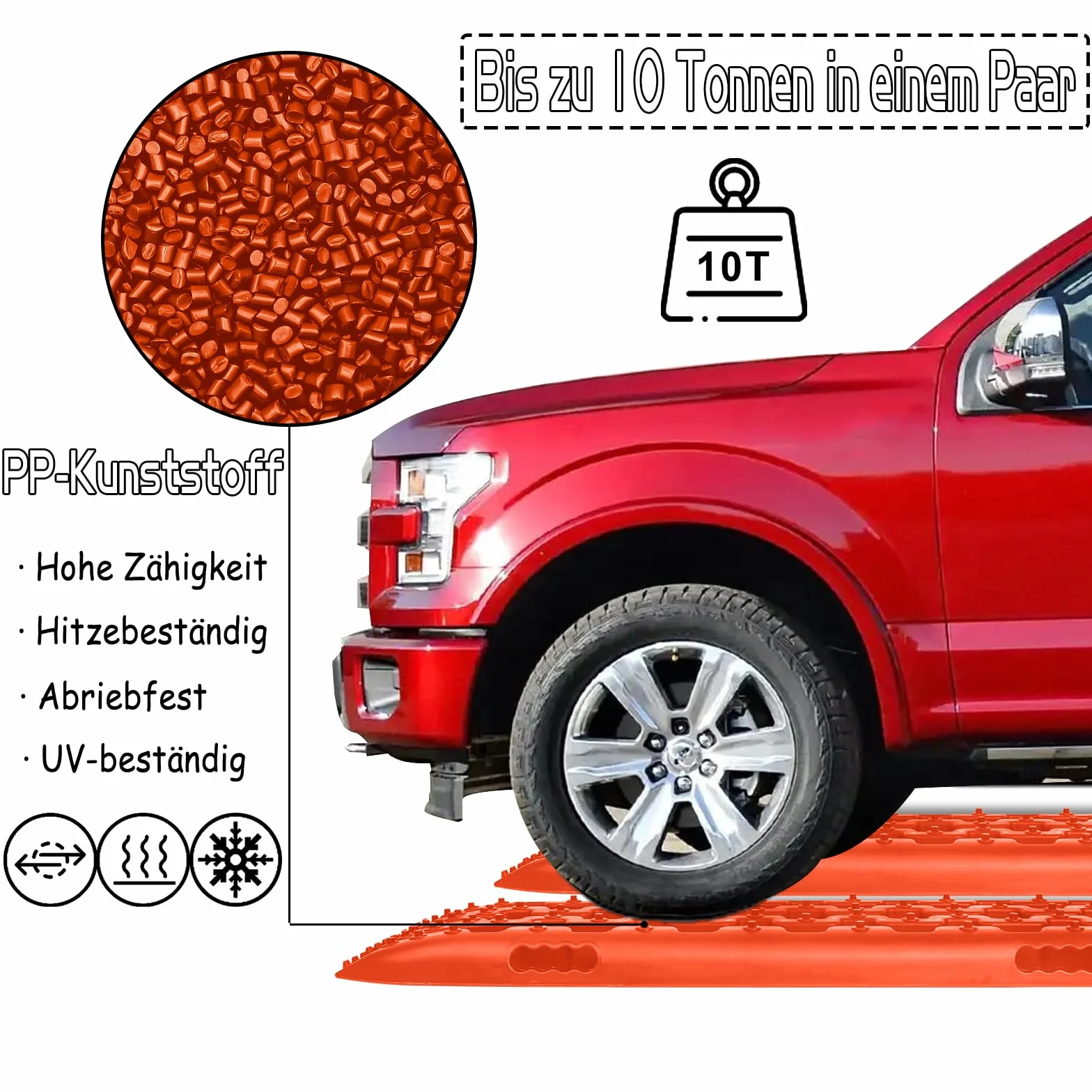 NAIZY 2 placas de tracción Offroad de plástico 10T carga con bolsa