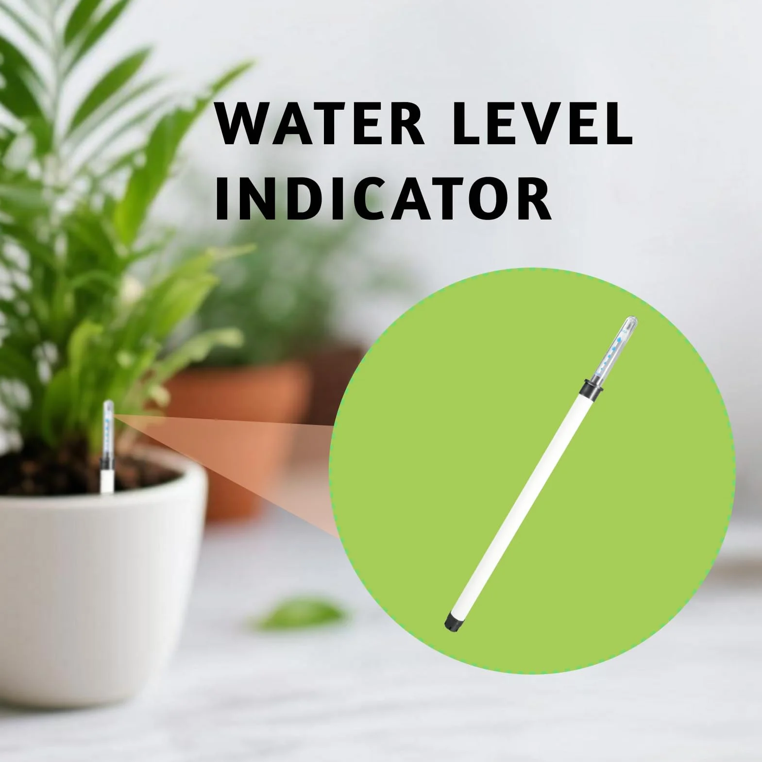 Indicador De Gota De Agua Plantas 36cm para Jardín Interior Y Exterior Indicador De Nivel De Agua Hidropónico Fácil De Leer Compatible con Macetas Y Sistemas De Riego