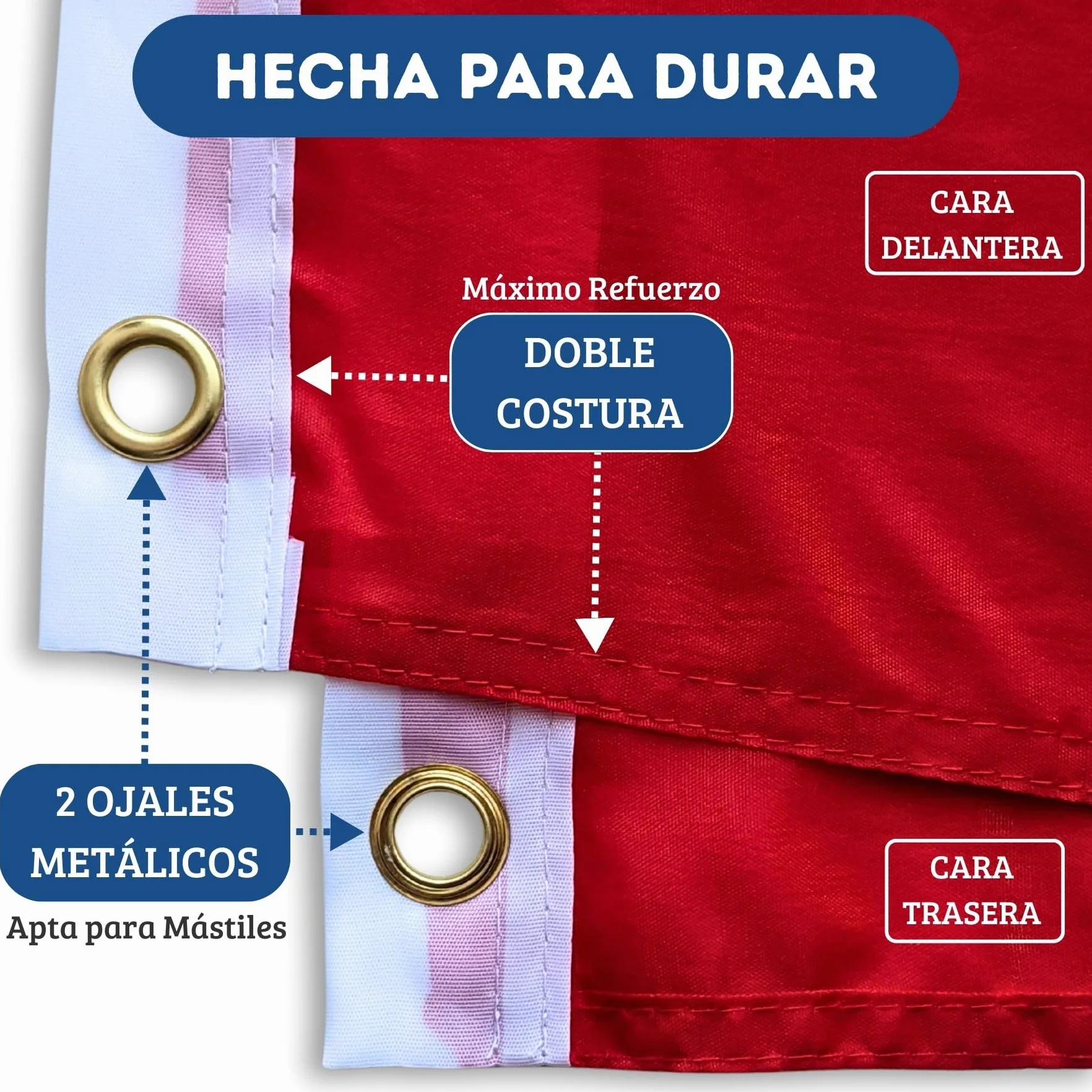 Bandera de España Grande 150x90cm, con 2 Ojales Metálicos | Bandera España con Escudo para Exterior e Interior de Poliéster Resistente y Colores Vivos.