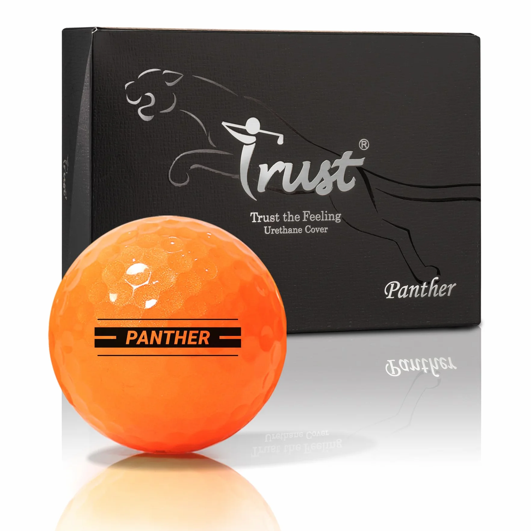 Trust Bolas de Golf Panther 12/48 Bolas Blanco Amarillo Naranja Cubierta de Uretano Núcleo Big MAX