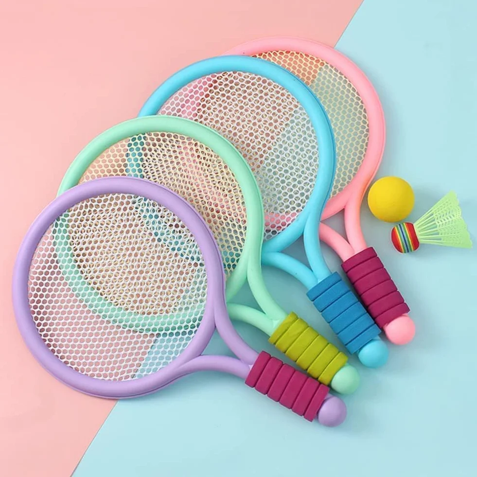 Juego de Raquetas de Tenis y Bádminton para Niños, Set Ligero para Exteriores