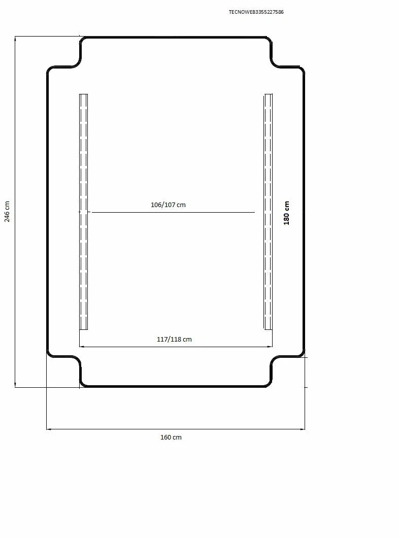 Tecnoweb - Cojines para balancín de 4 plazas - Incluido también el techo a juego - 100% Fabricado en Italia - Ideal para exteriores (jardines y patios) - Estructura no incluida, Lima