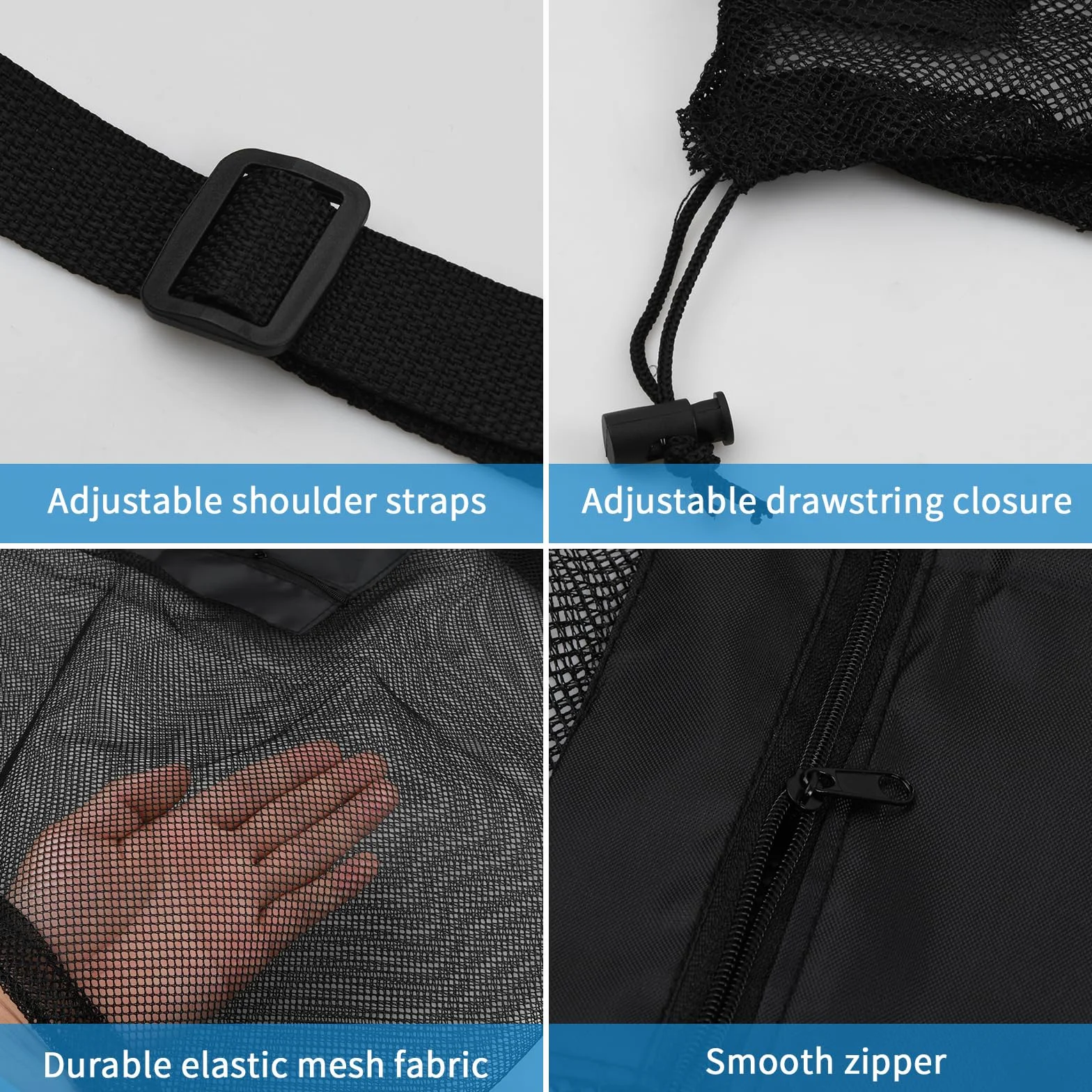 Bolsa Grande para Balones Impermeable con Cordón para Entrenamiento de Fútbol